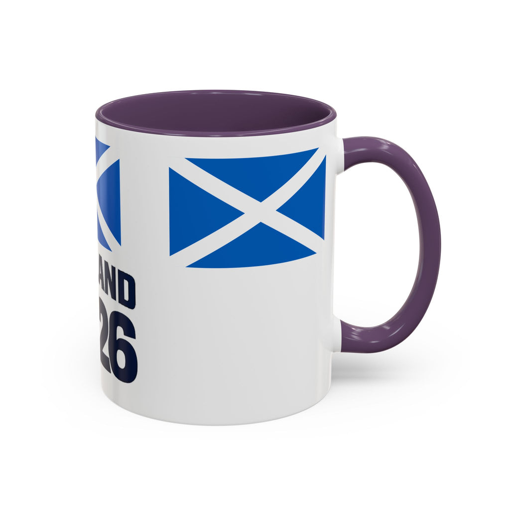 Scotland 2026 Cup Coffee Mug – Scottish Flag & Trophy Accent Mug (11/15oz)