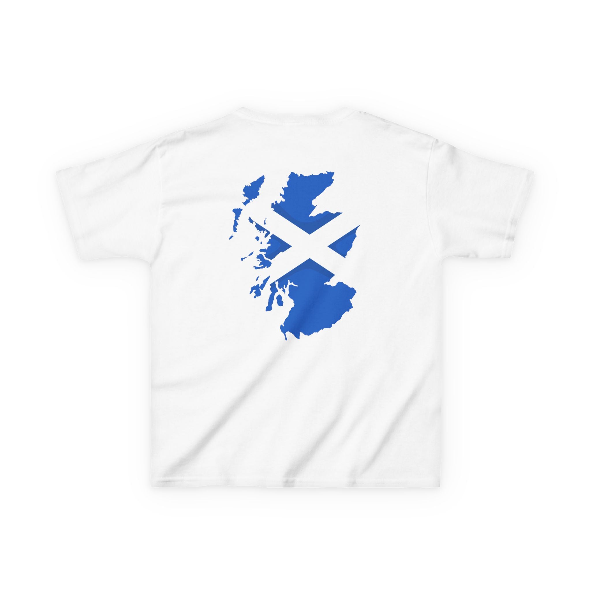 Scotland Kids Soccer T‑Shirt — Scottish Flag Map & Fans Tee
