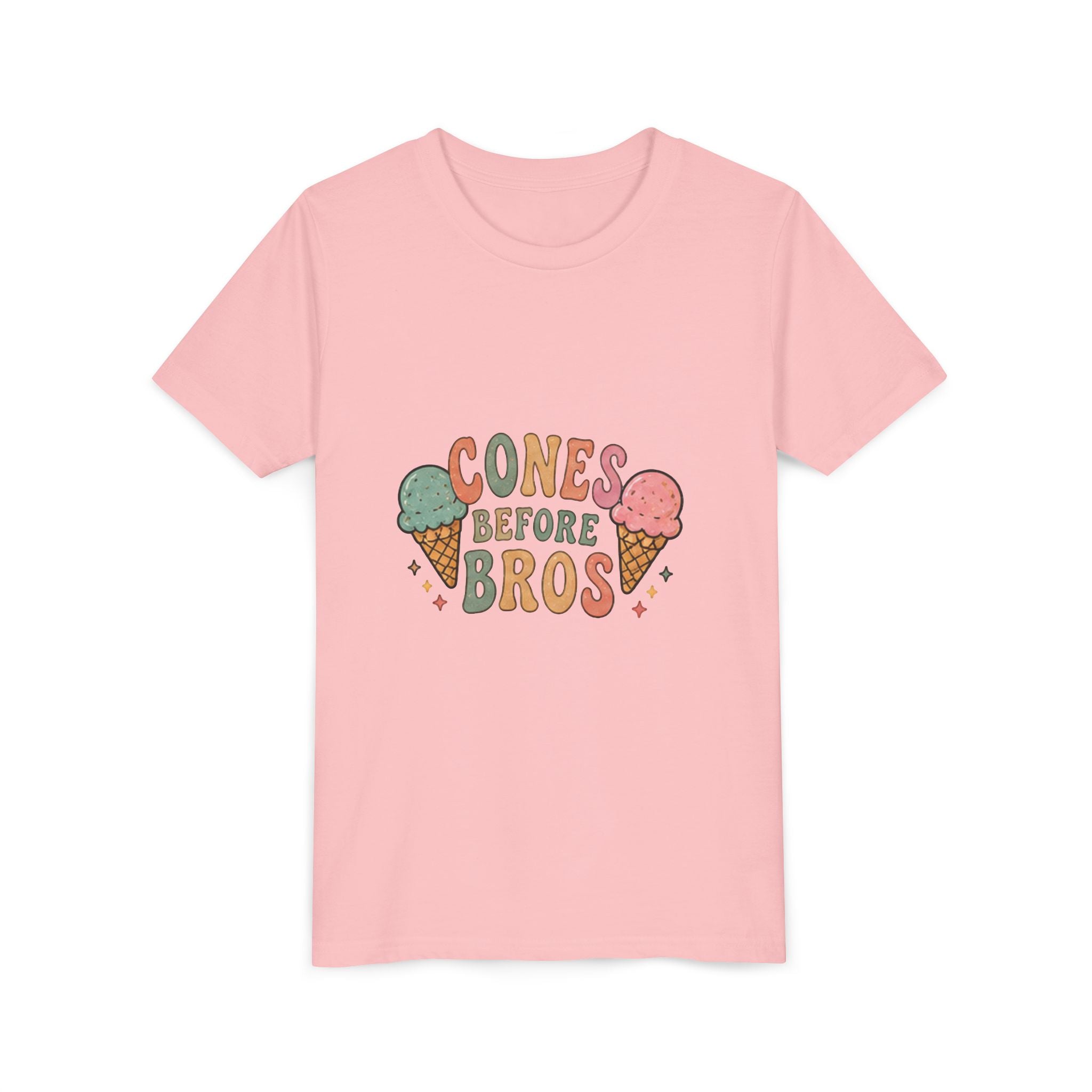 Cones Before Bros Youth Tee - Cute Ice Cream Kids T-Shirt