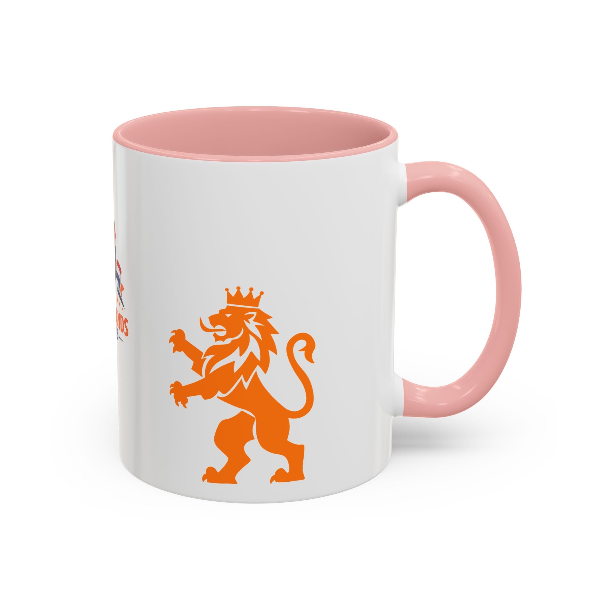 Netherlands 2026 Soccer Fan Coffee Mug — Orange Lion Accent Mug