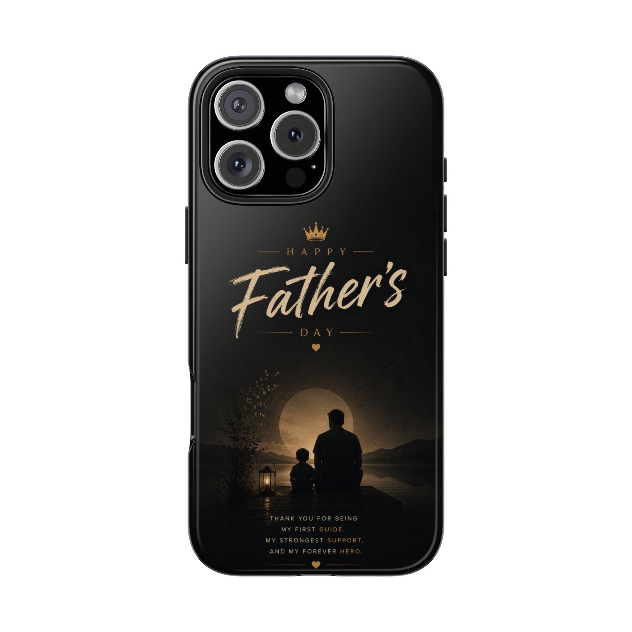 Father's Day Tough Phone Case — 'Happy Father's Day' Silhouette Tribute