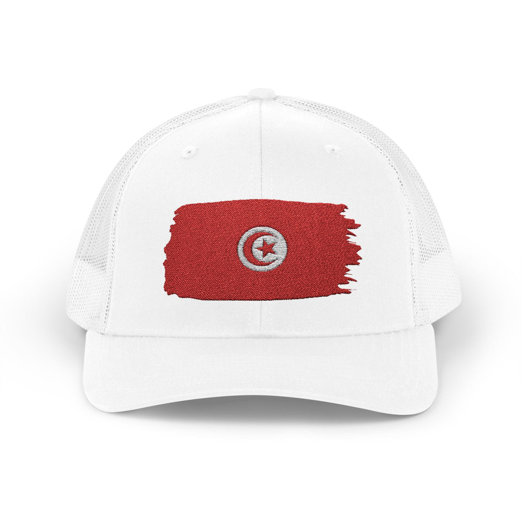 Tunisia Trucker Cap — Distressed Tunisia Flag Snapback