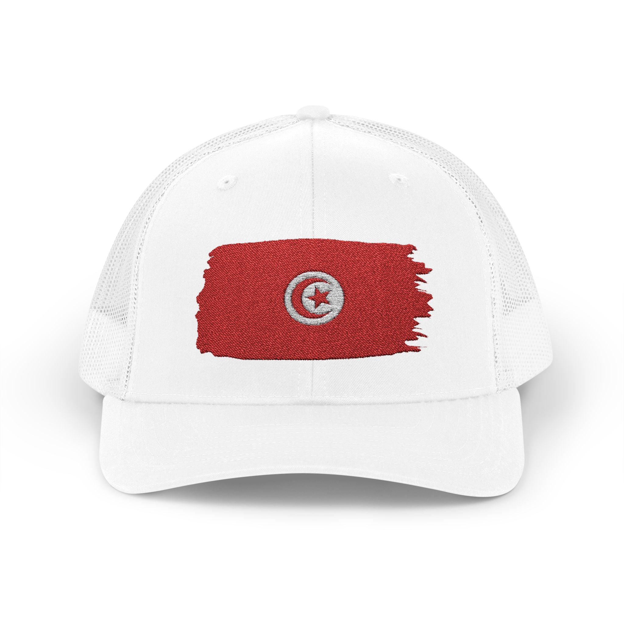Tunisia Trucker Cap — Distressed Tunisia Flag Snapback