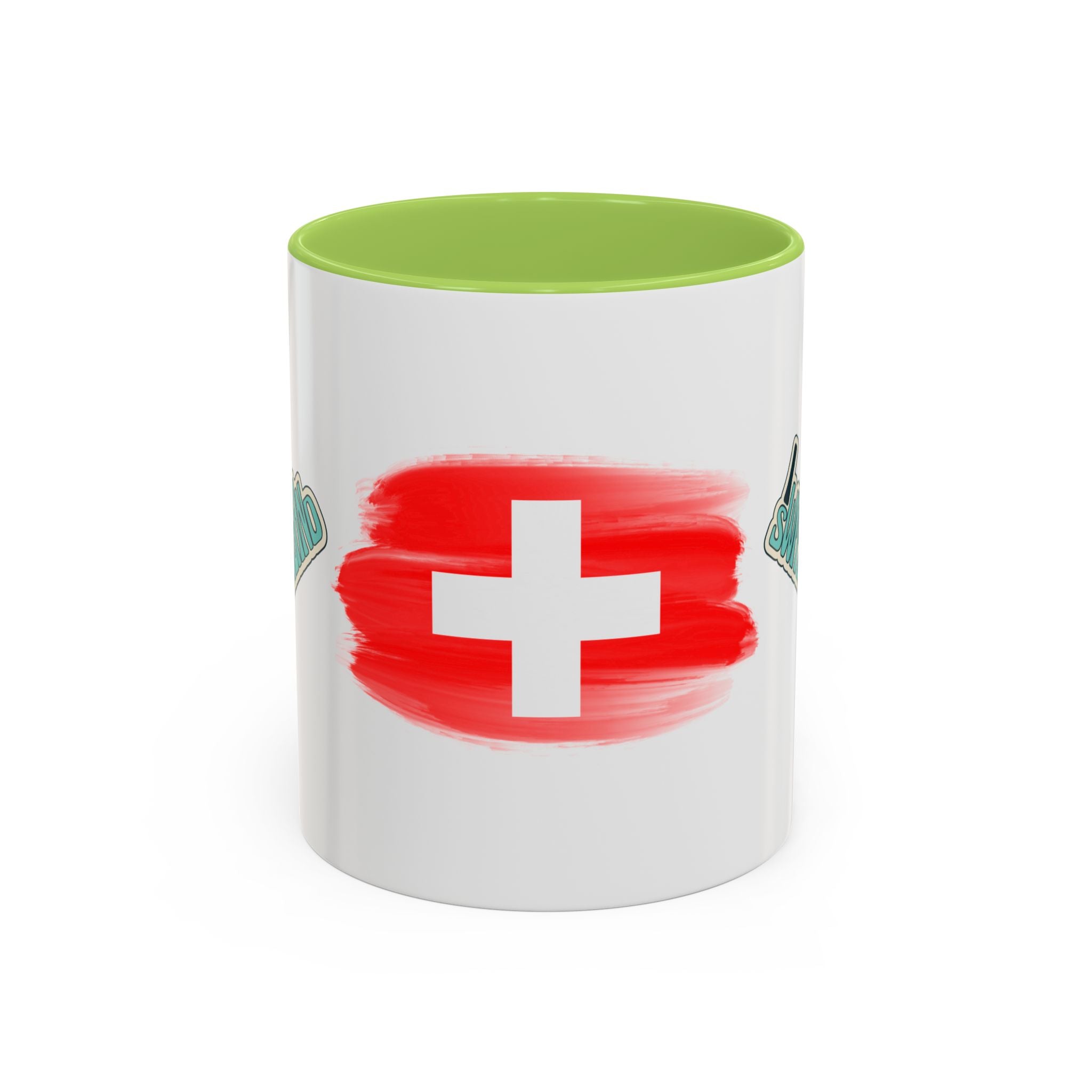 Switzerland Flag Accent Coffee Mug – I  Switzerland Travel Souvenir