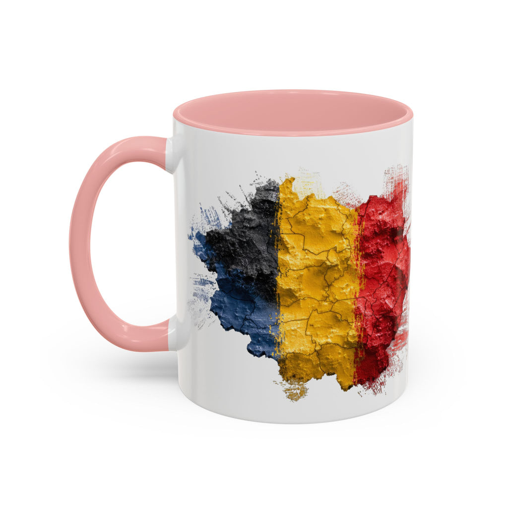 Belgium Flag Coffee Mug – Distressed Watercolor Accent Mug (11/15oz)