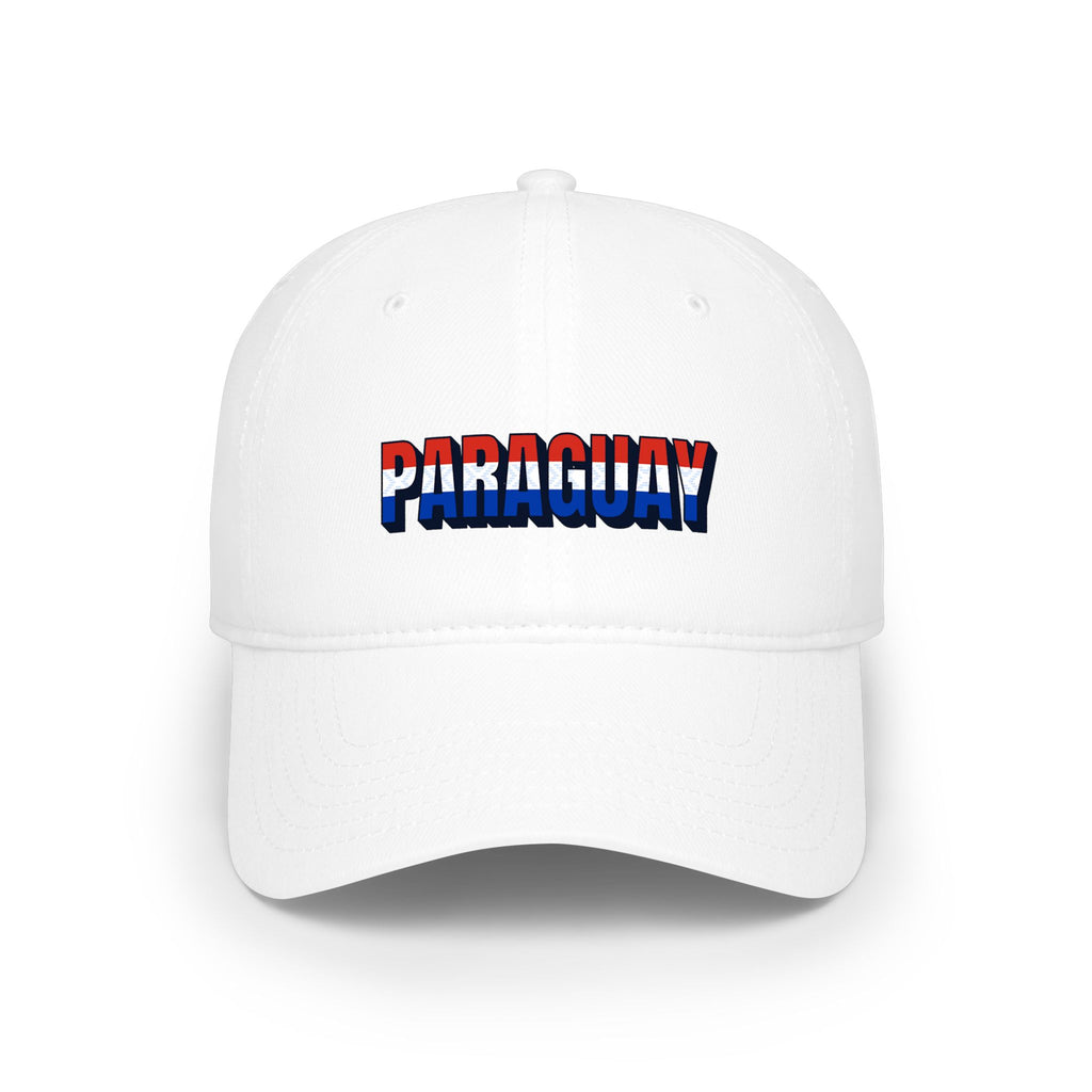 Paraguay Flag Text Baseball Cap – Patriotic Low Profile Dad Hat