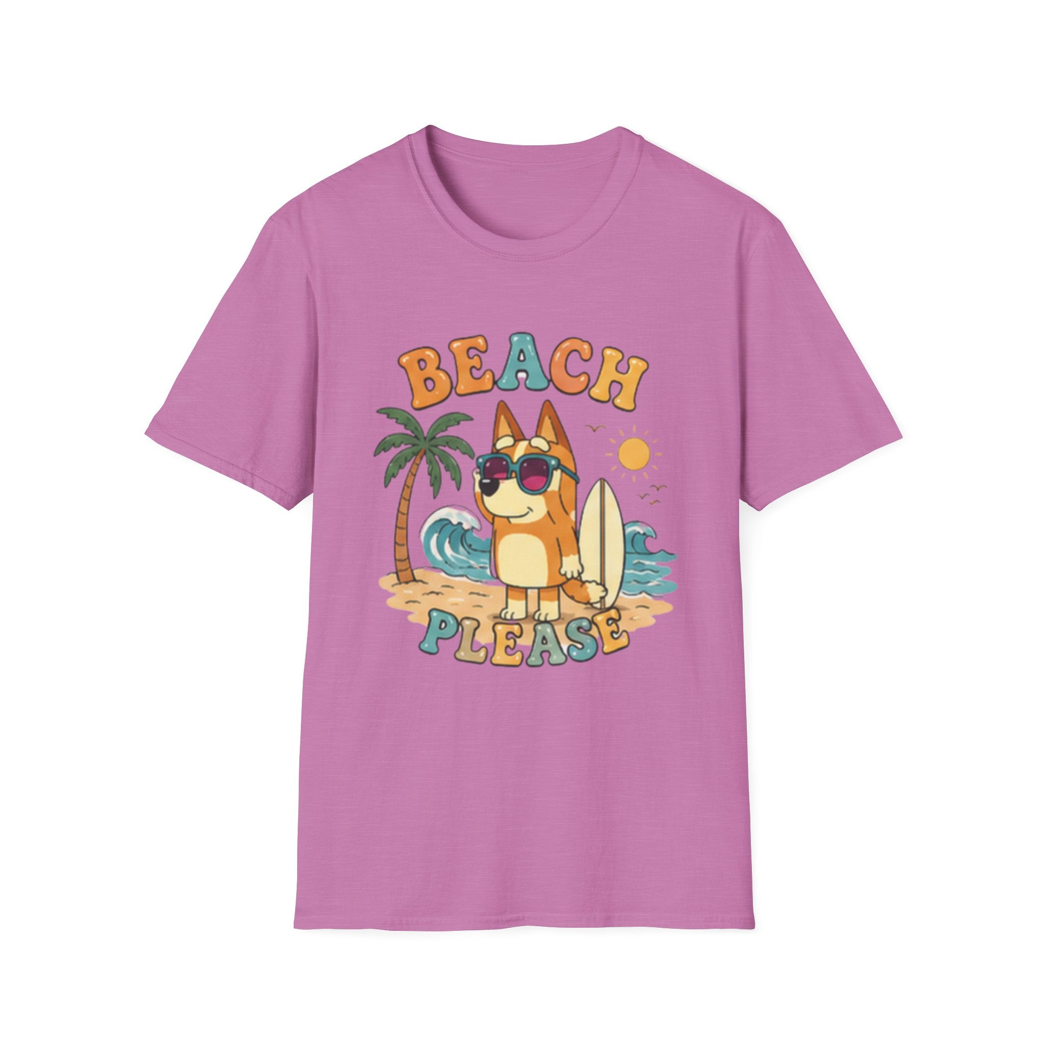 Beach Please T-Shirt — Cute Surfing Dog Retro Summer Tee