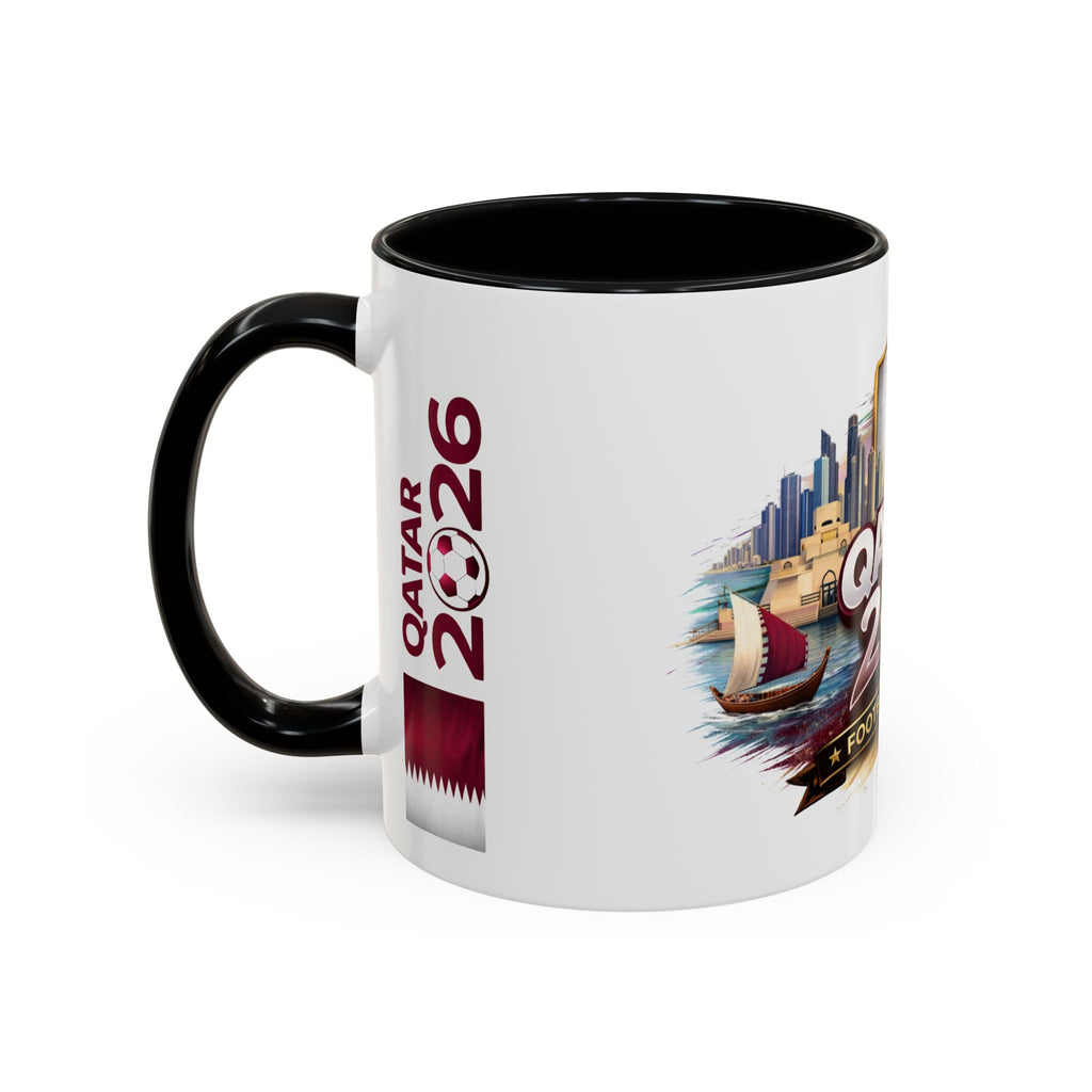 Qatar 2026 Football Passion Accent Coffee Mug (11/15oz)