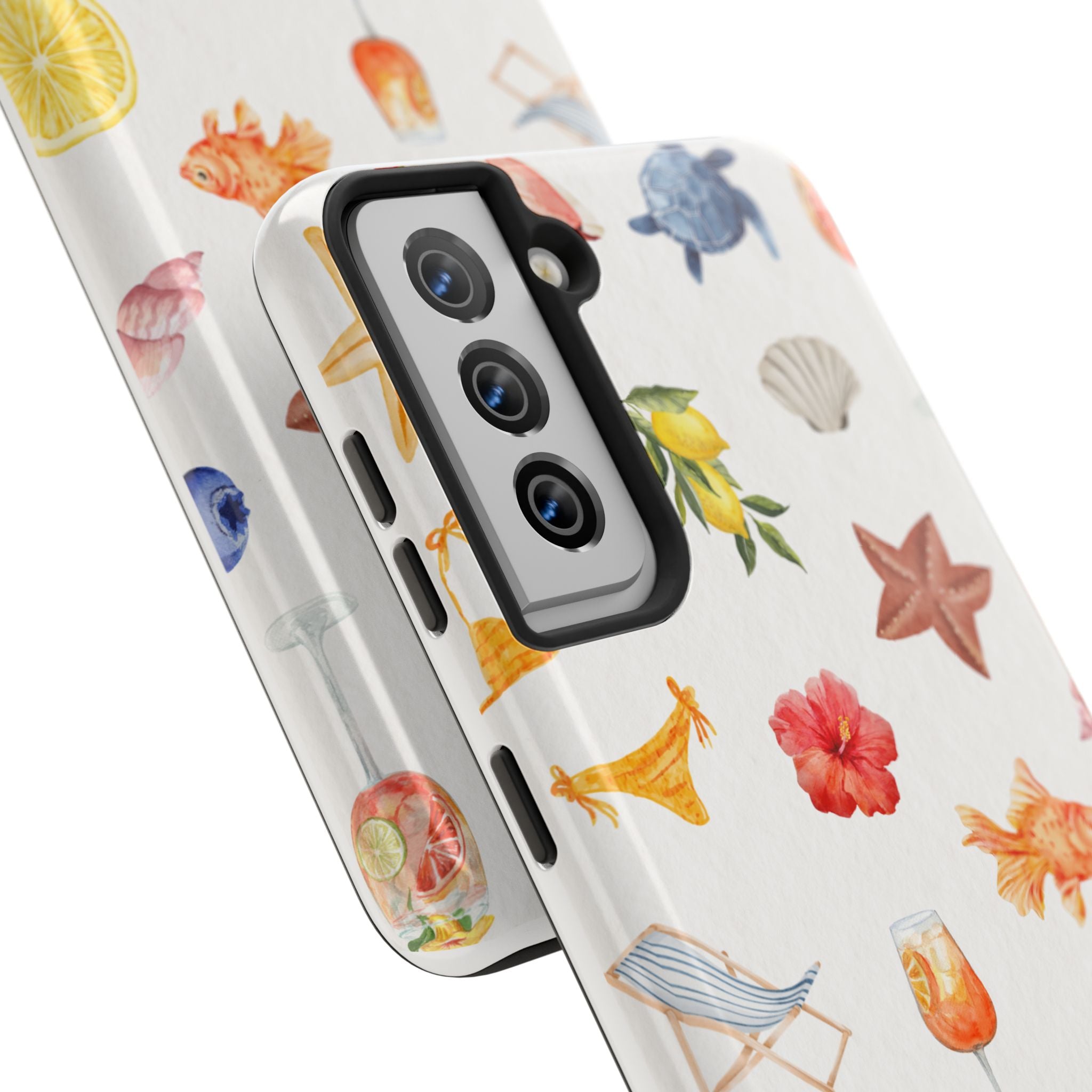 Summer Seashells Pattern Tough Phone Case — Beach Vacation Phone Cover