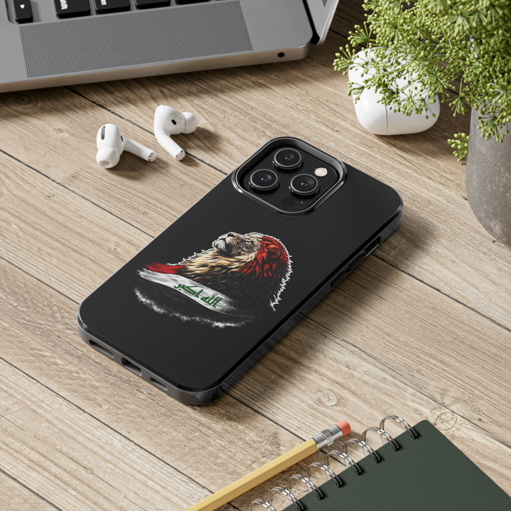 Iraq Lion Tough Phone Case — Protective iPhone Case with Iraqi Flag Design