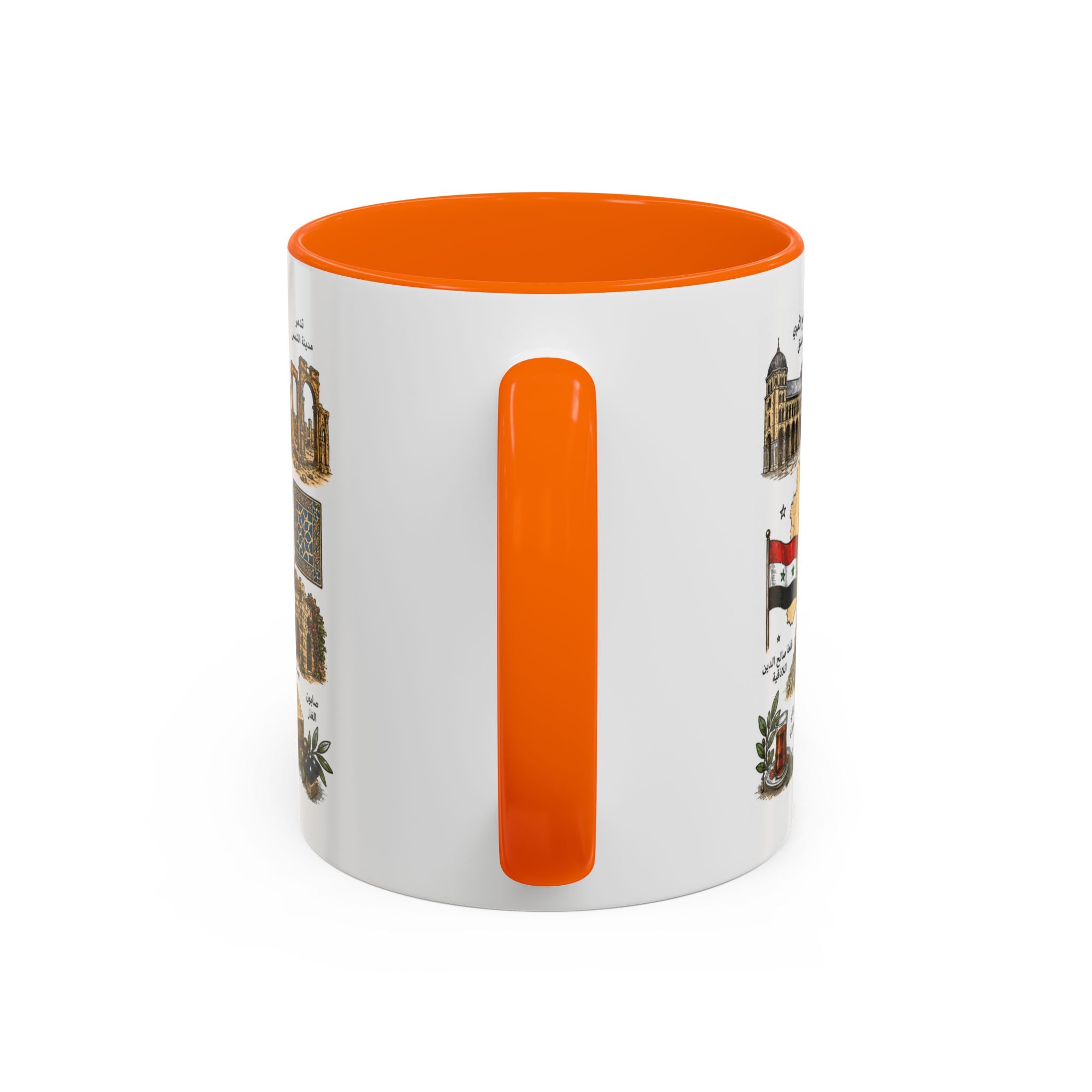 Syria Illustrated Coffee Mug — Landmarks & Traditions Accent Mug (11oz)
