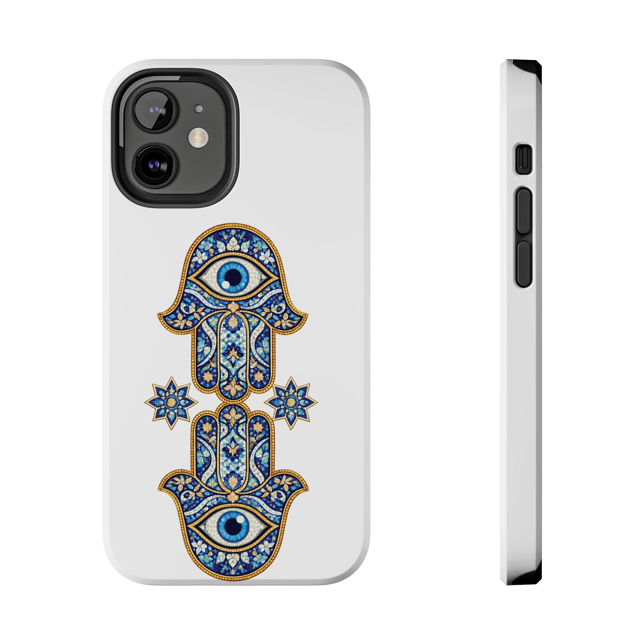 Hamsa Eye Tough Phone Case — Blue Mosaic Protective Phone Cover