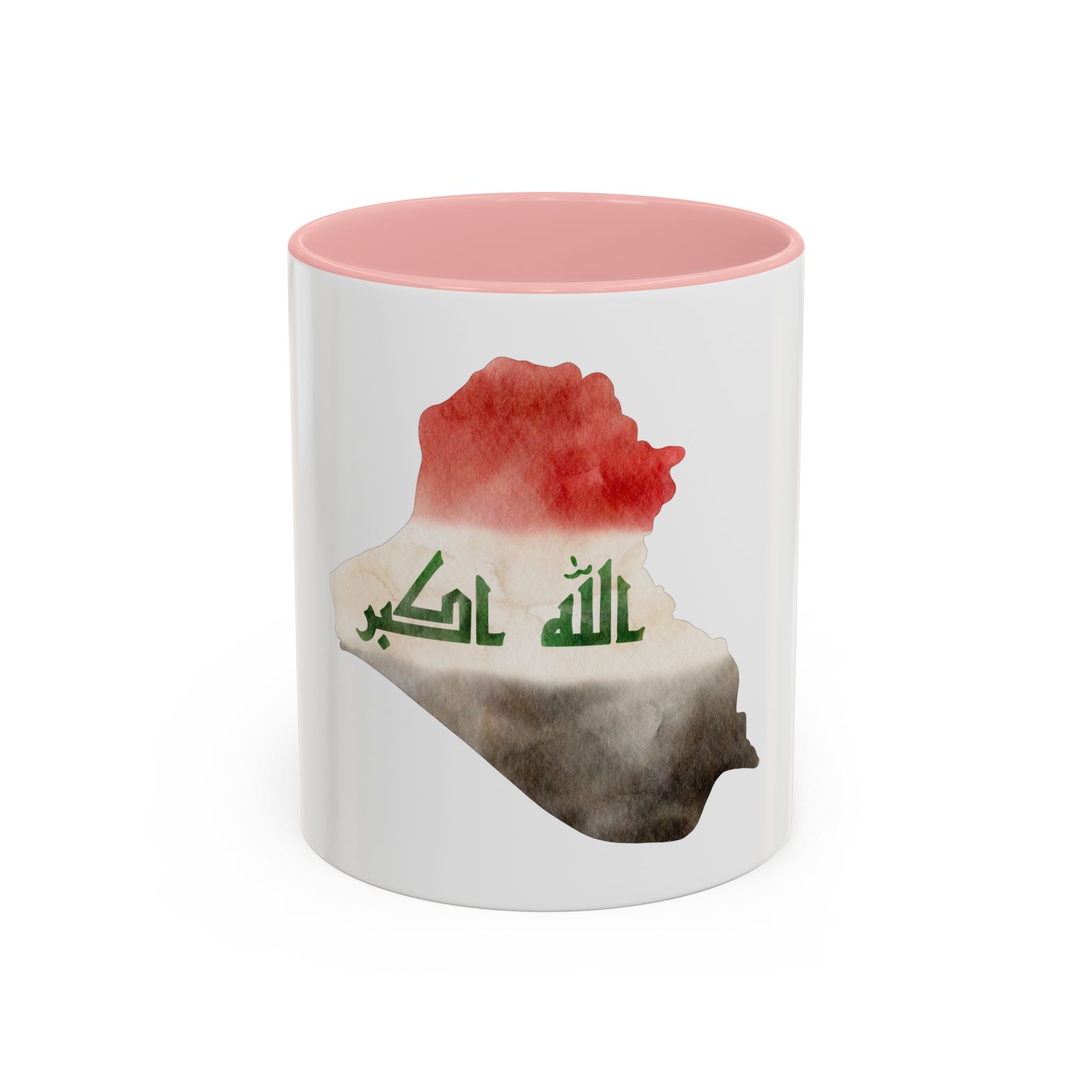 Iraq Flag Map Coffee Mug – Watercolor Baghdad Pride Accent Mug (11/15oz)