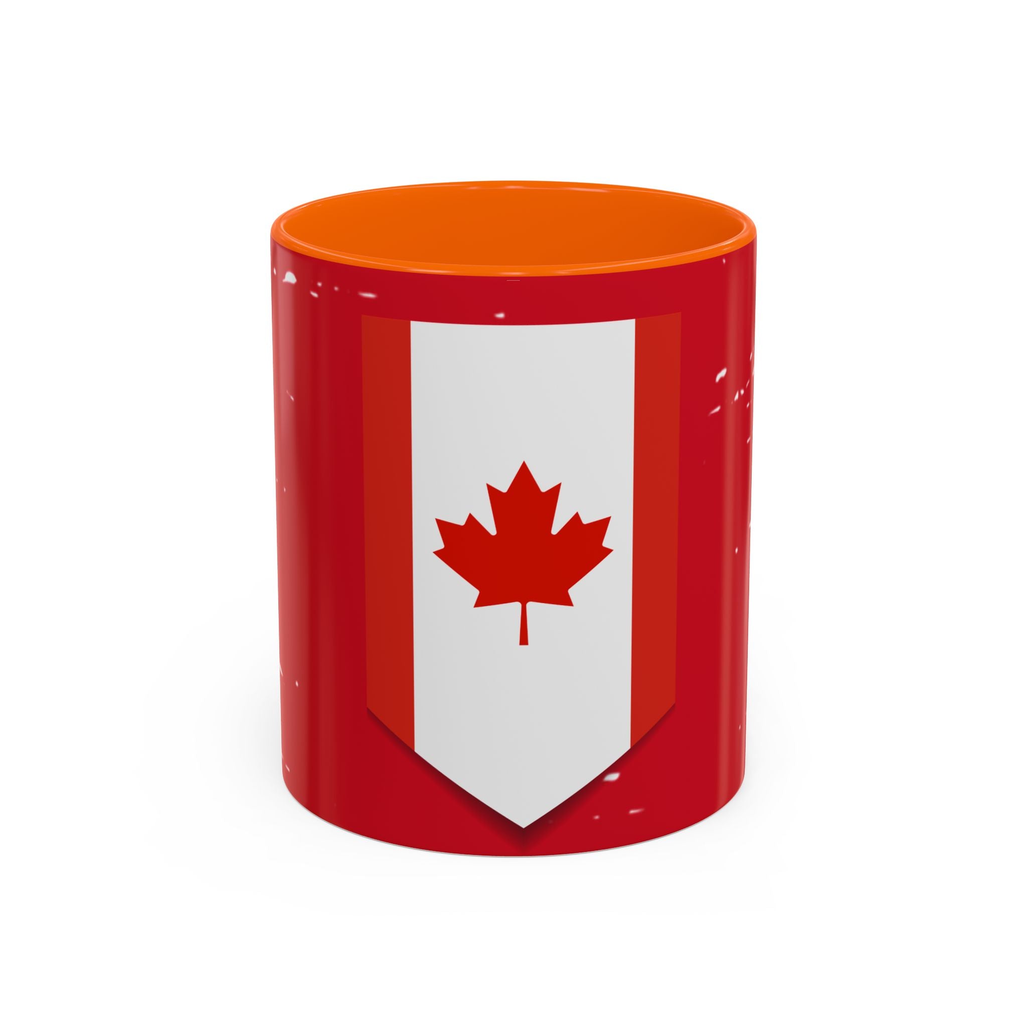 Canada Maple Leaf Accent Coffee Mug – Red Canadian Flag Design (11/15 oz)