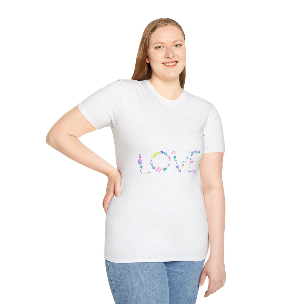 Love & Take It Easy Floral Graphic T-Shirt — Retro Hippie Vibes