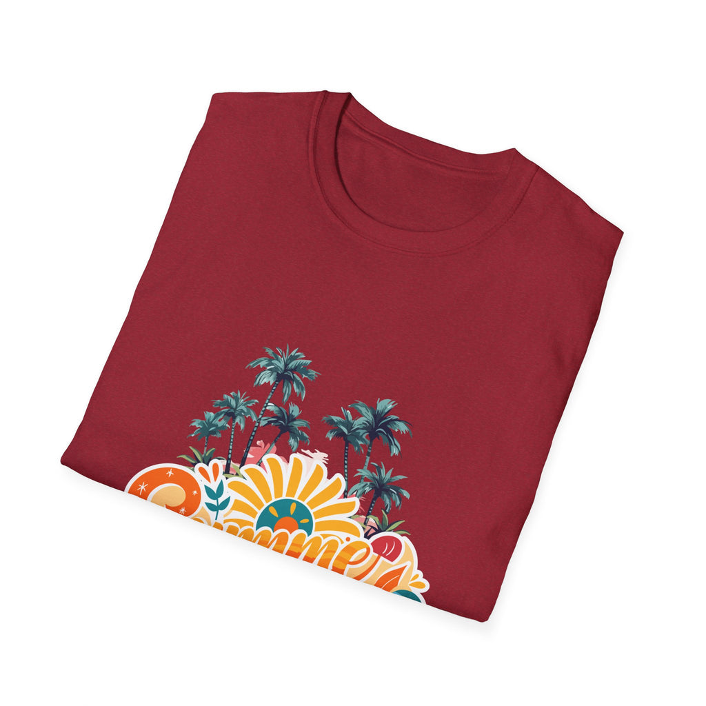 Summer Vibes T-Shirt — Retro Beach Palm Tree Graphic
