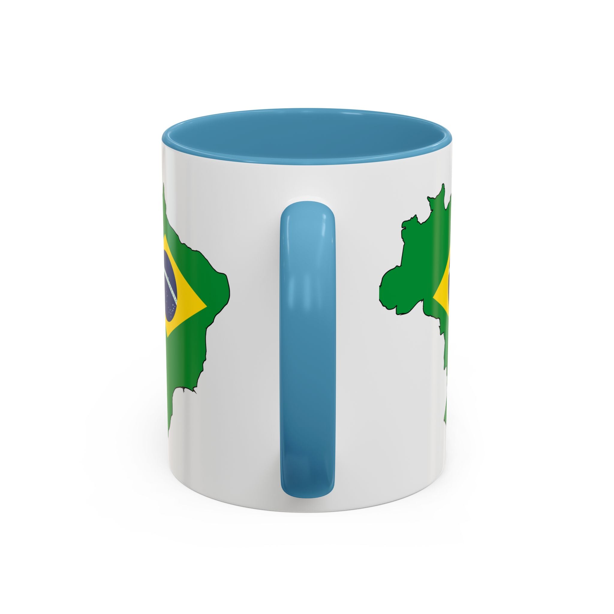 Brazil Map Coffee Mug — Brazilian Flag Accent 11/15oz