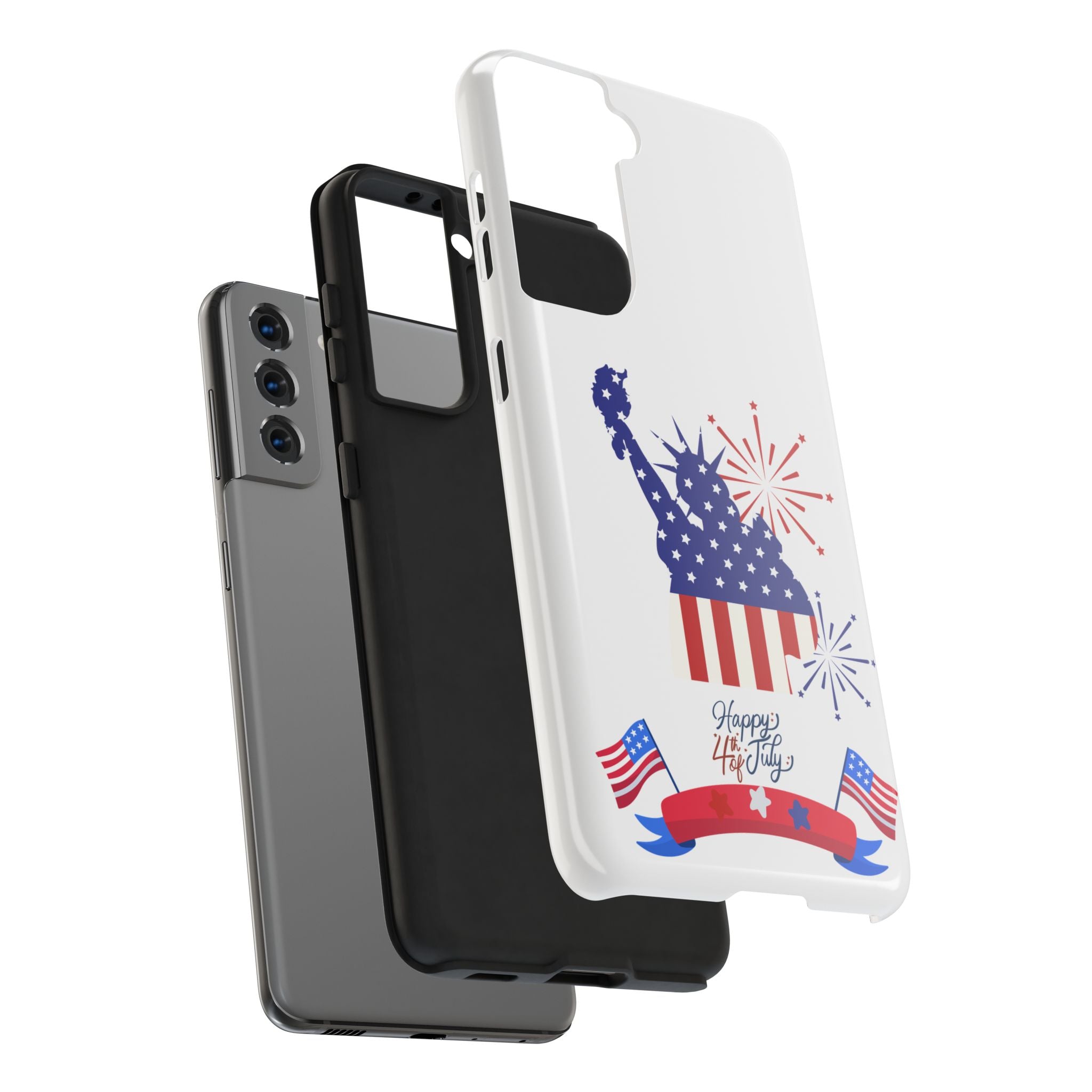 4th of July Tough Phone Case — Statue of Liberty USA Flag Design