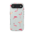 Flamingo Pattern Tough Phone Case — Cute Pink Birds Protective Phone Cover