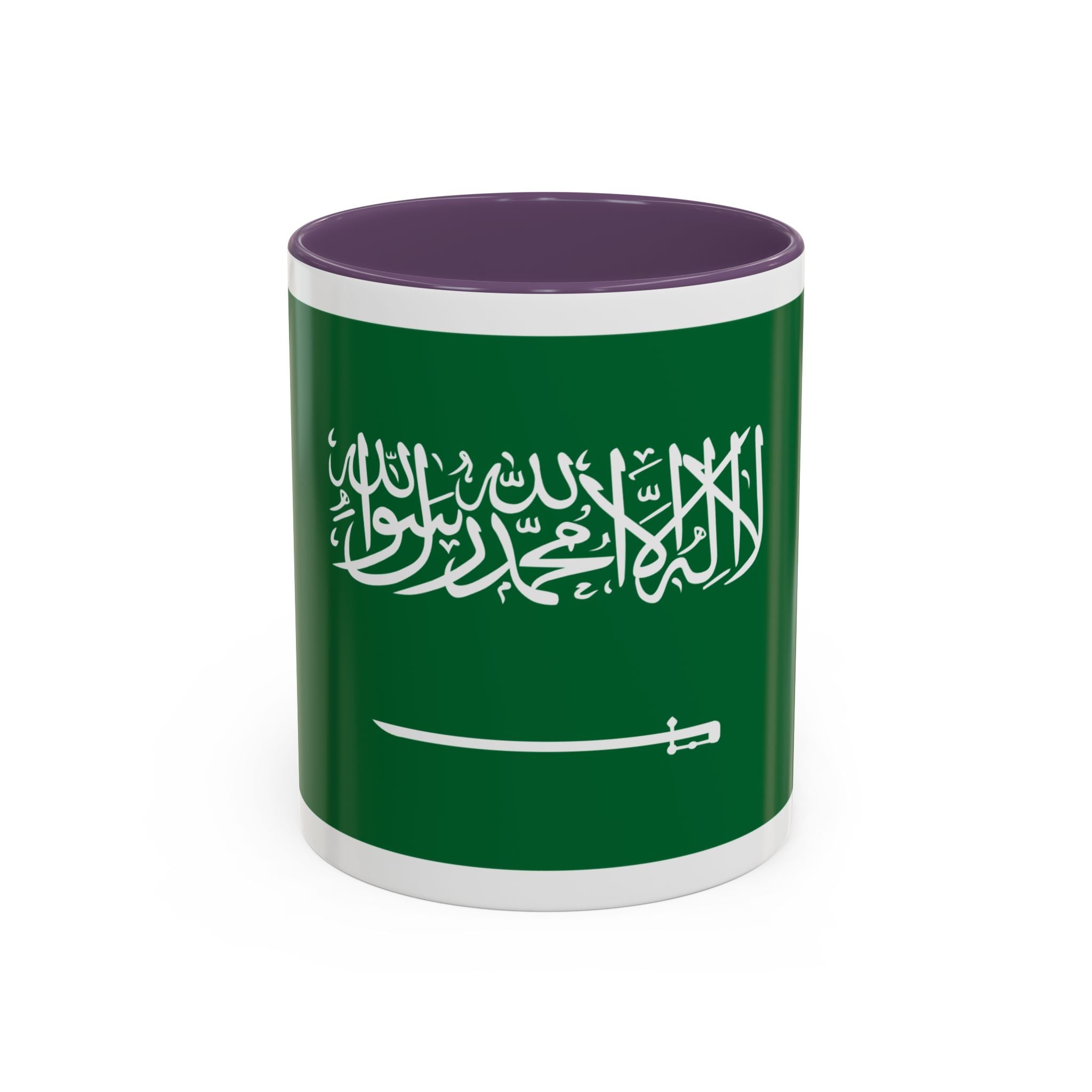 Saudi Arabia Flag Accent Coffee Mug — Patriotic 11/15oz Ceramic