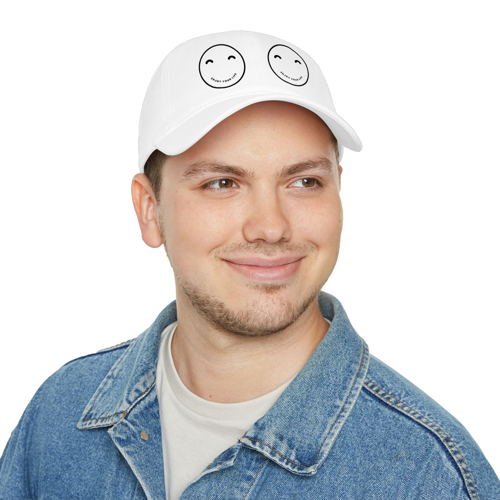 Smiley Eyes Red Baseball Cap — Cute Double Smile Face Hat