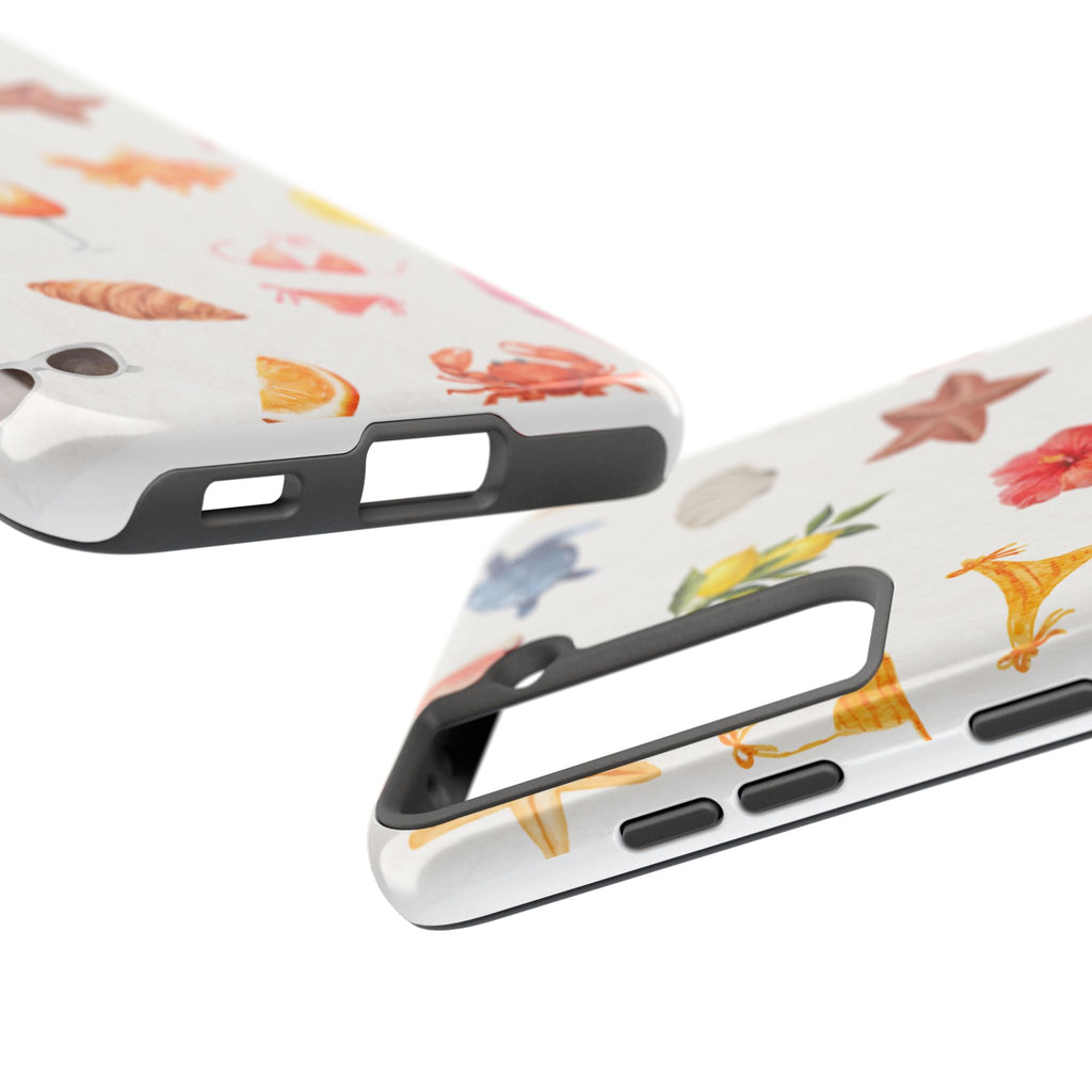 Summer Seashells Pattern Tough Phone Case — Beach Vacation Phone Cover