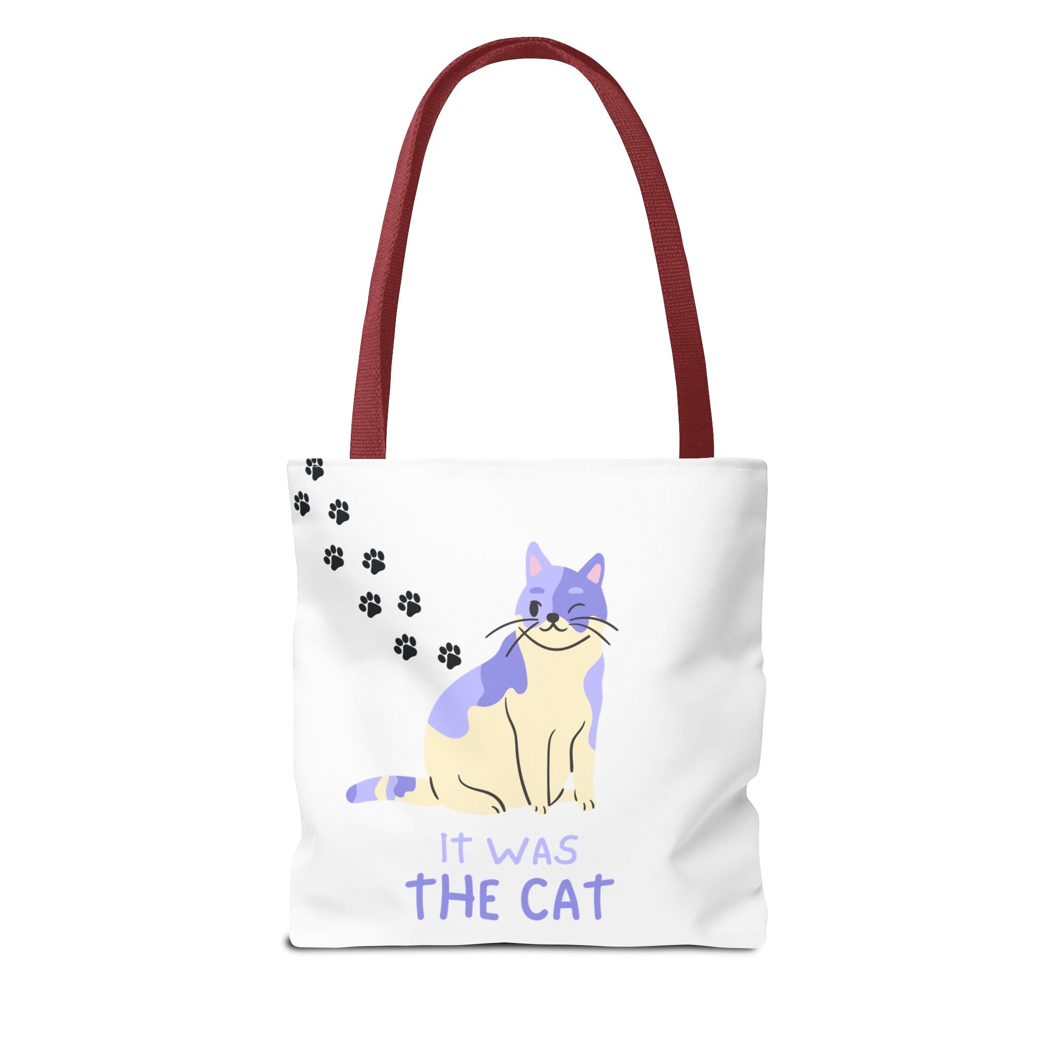 Cat Paw Print Tote — "It Wasn't Me" Funny Cat Tote Bag