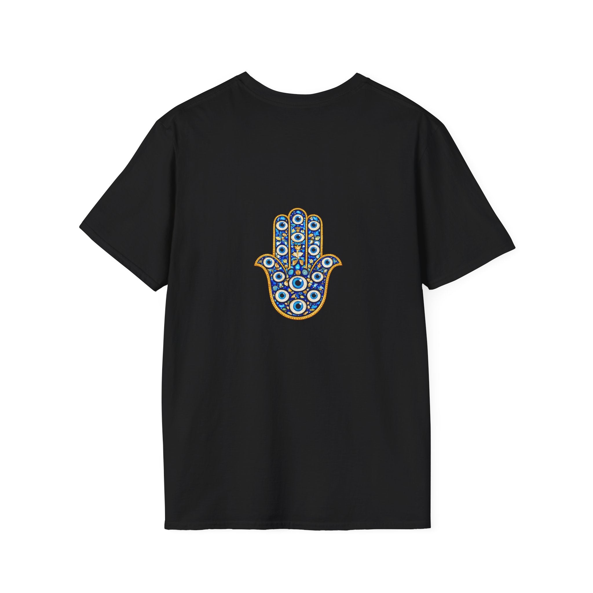 Hamsa Hand T-Shirt with Evil Eye Design - Protective Boho Graphic Tee