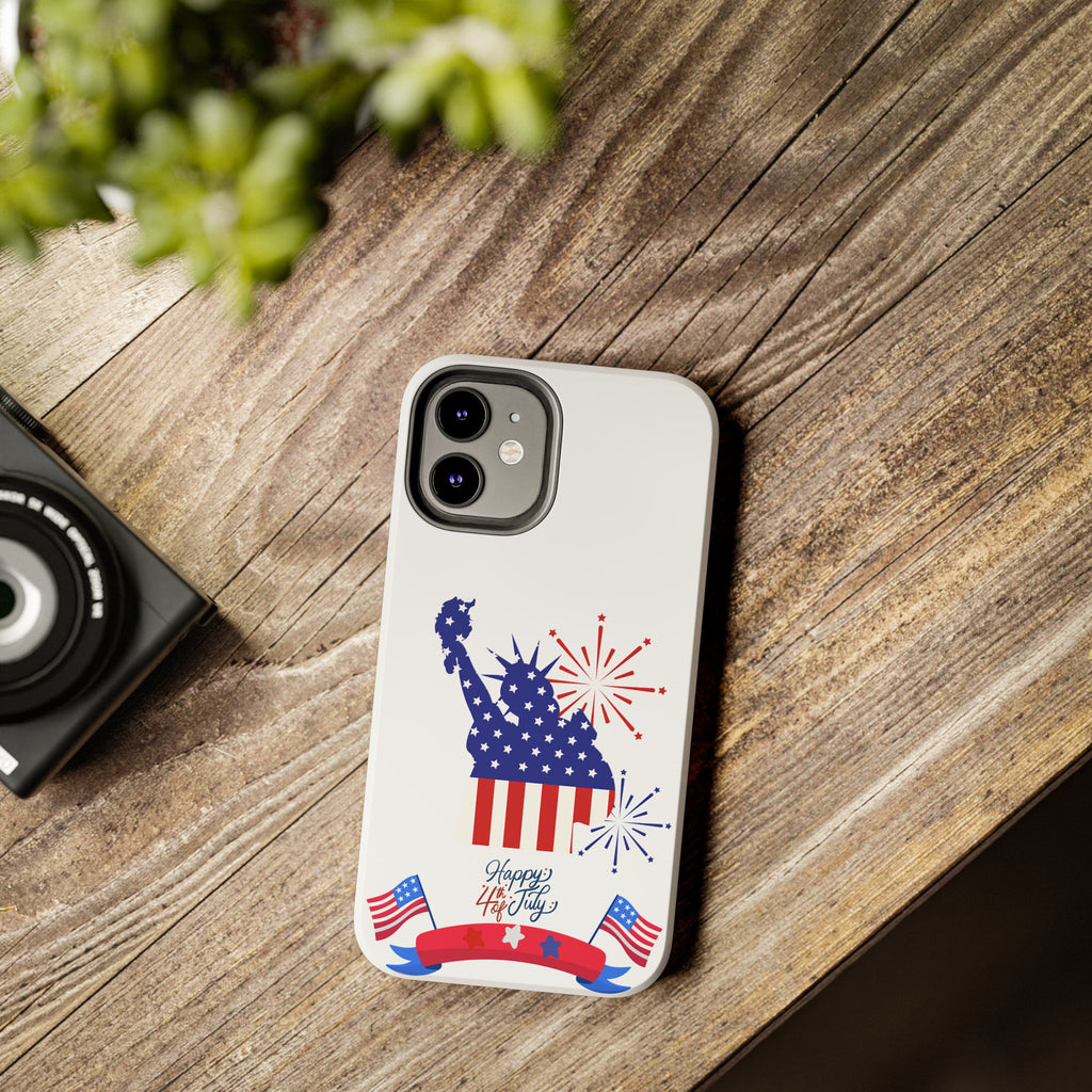 4th of July Tough Phone Case — Statue of Liberty USA Flag Design