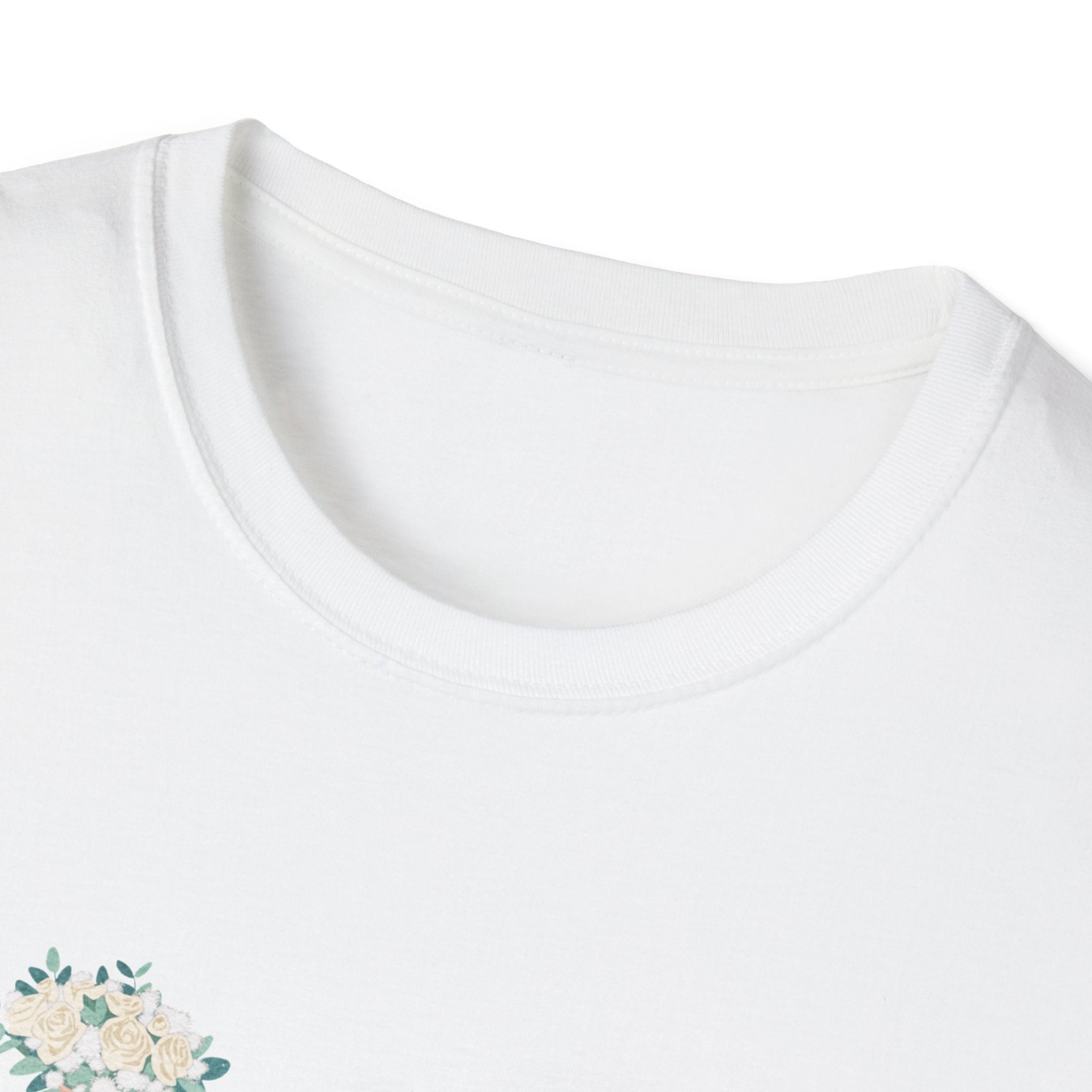 Wedding Couple T-Shirt — Bride & Groom Back Rings Design