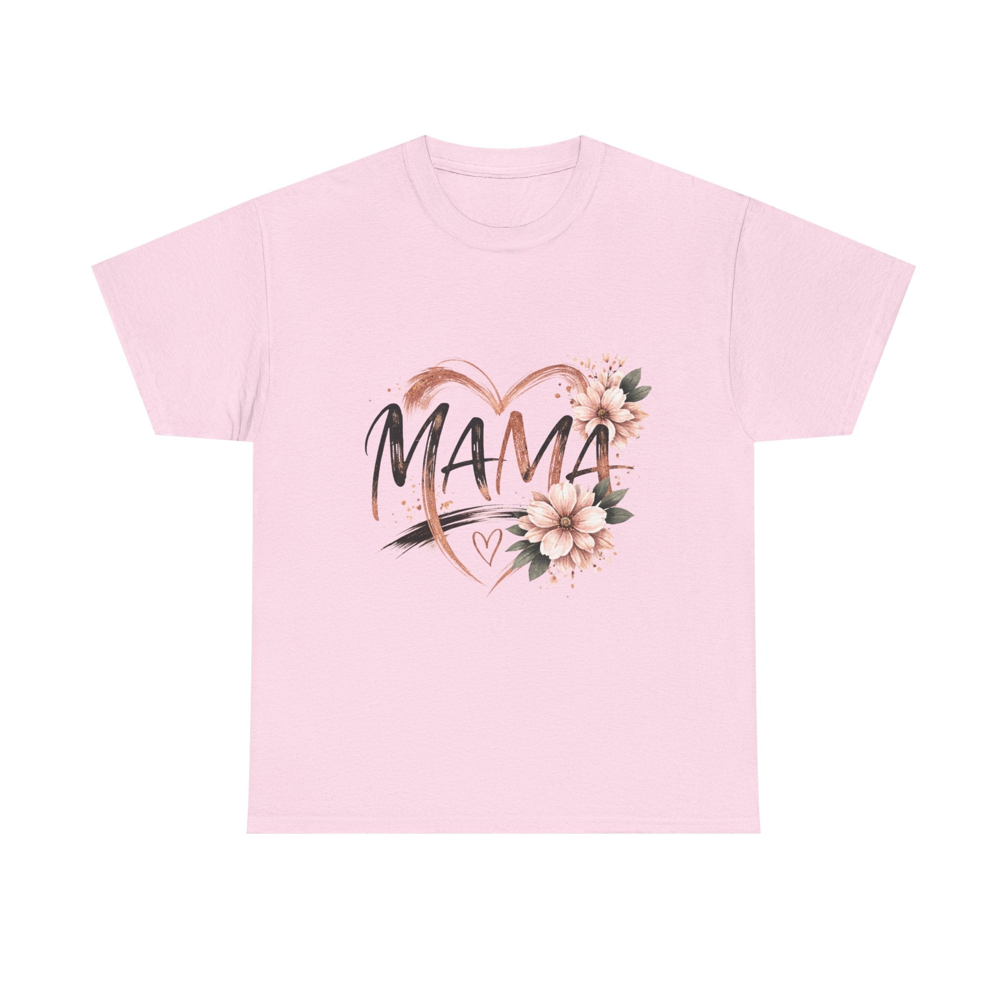 Mama Heart Floral Tee — "MAMA" Script Mother's Day Shirt