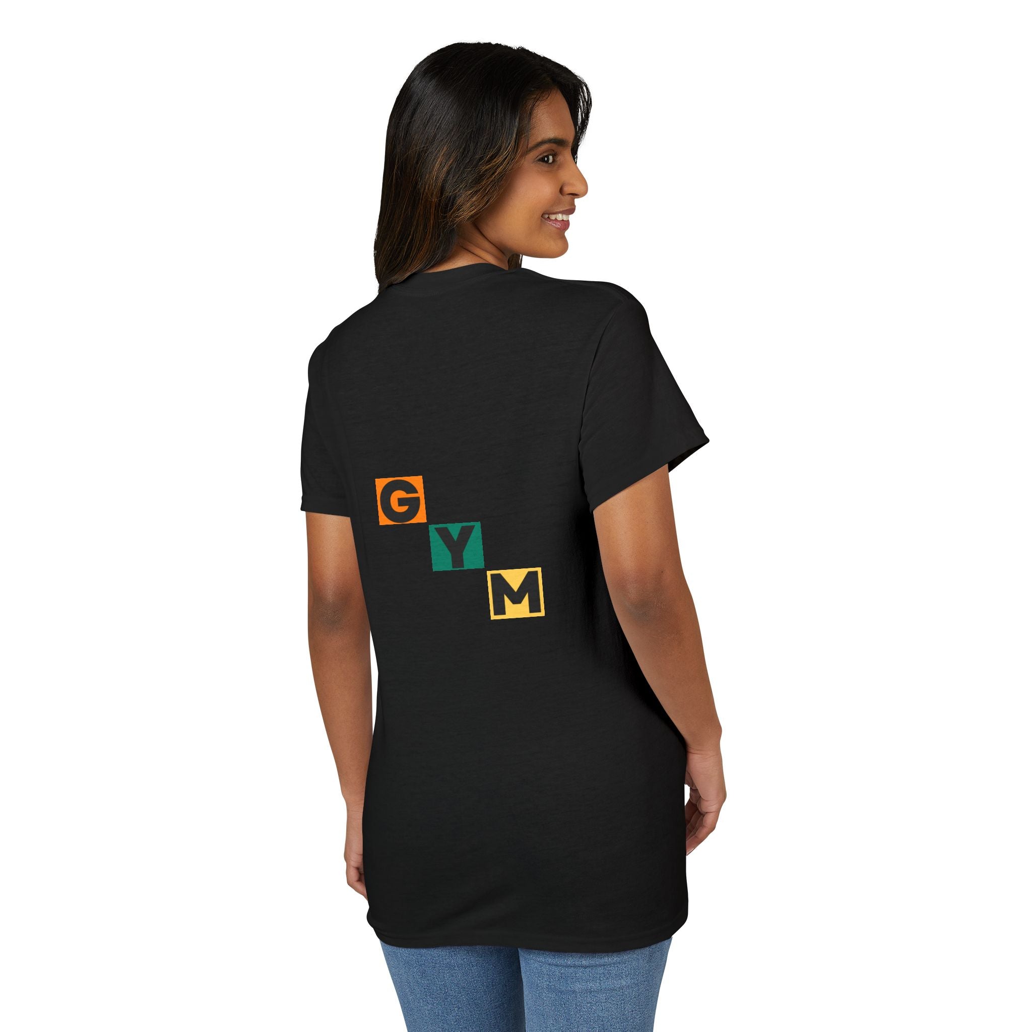 Gym Blocks Graphic T-Shirt — Retro Fitness Silhouette Tee