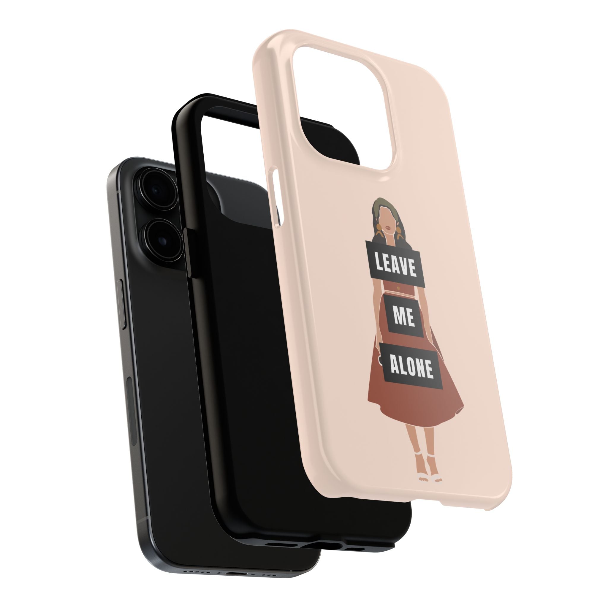 Leave Me Alone Phone Case — Tough Protective iPhone Case with Bold Statement Design