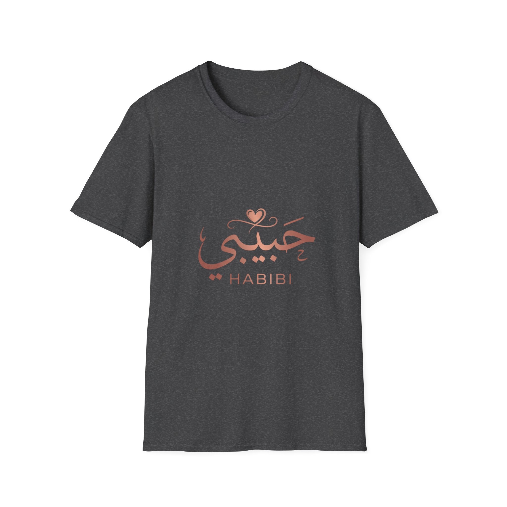 Habibi Script T-Shirt — Arabic Love Tee with Heart Accent