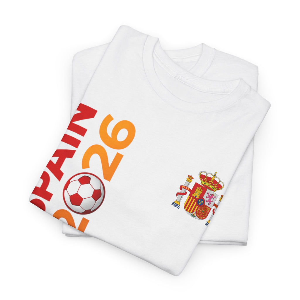 Spain 2026 Soccer T-Shirt — Spanish Flag & Crest Football Fan Tee