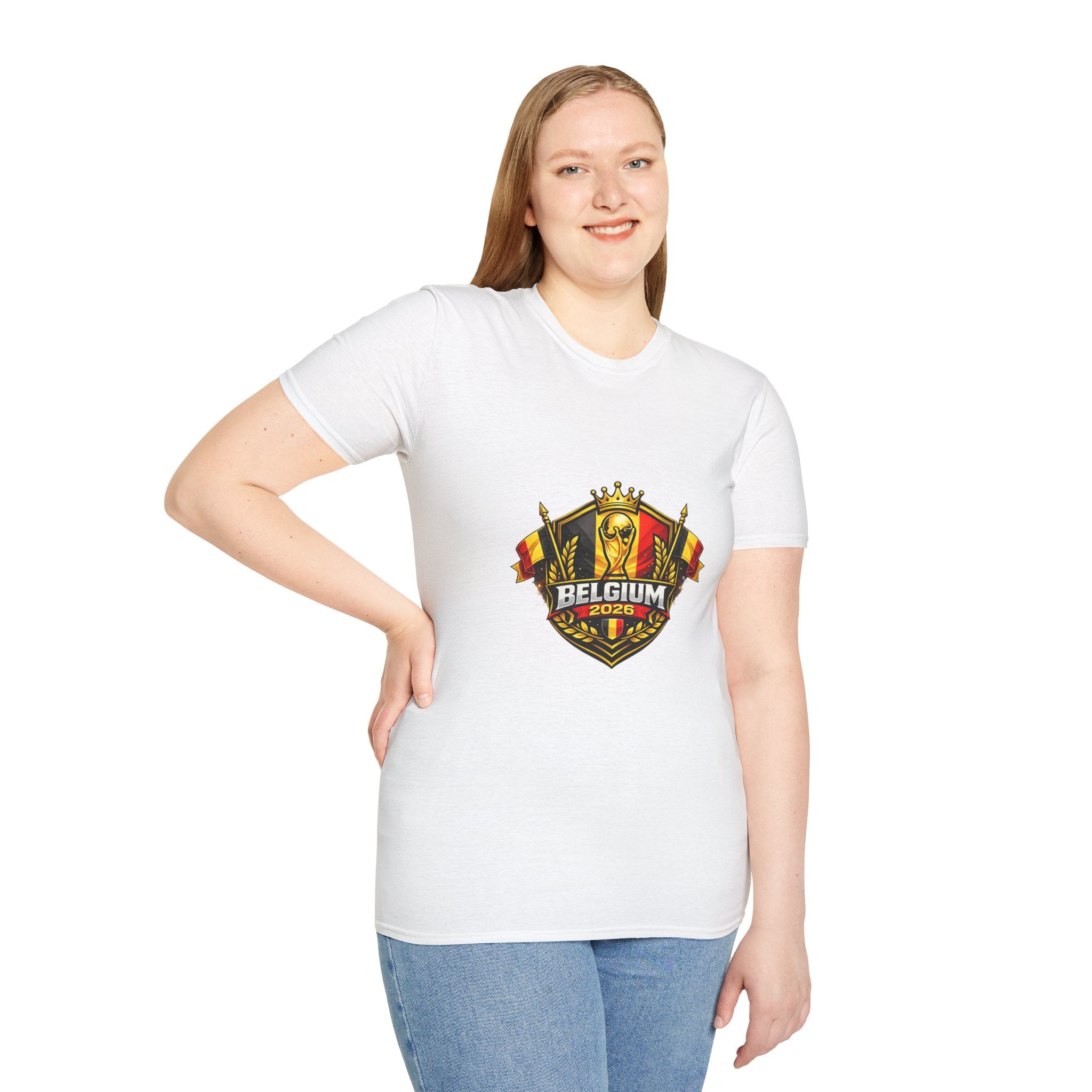 Belgium 2026 Soccer Crest T-Shirt — Vintage Flag Graphic