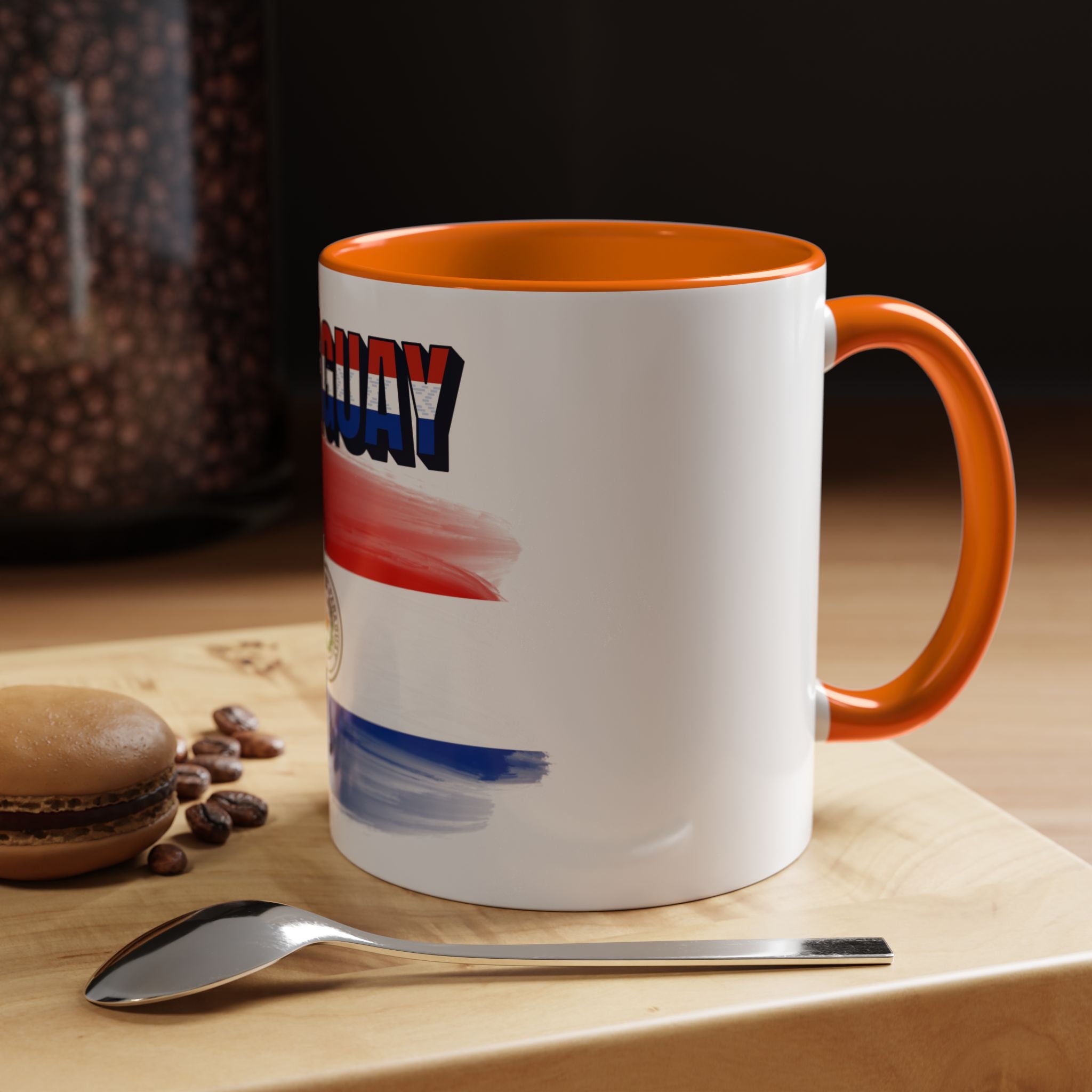 Paraguay Flag Accent Coffee Mug – Patriotic Red White Blue Souvenir (11/15 oz)