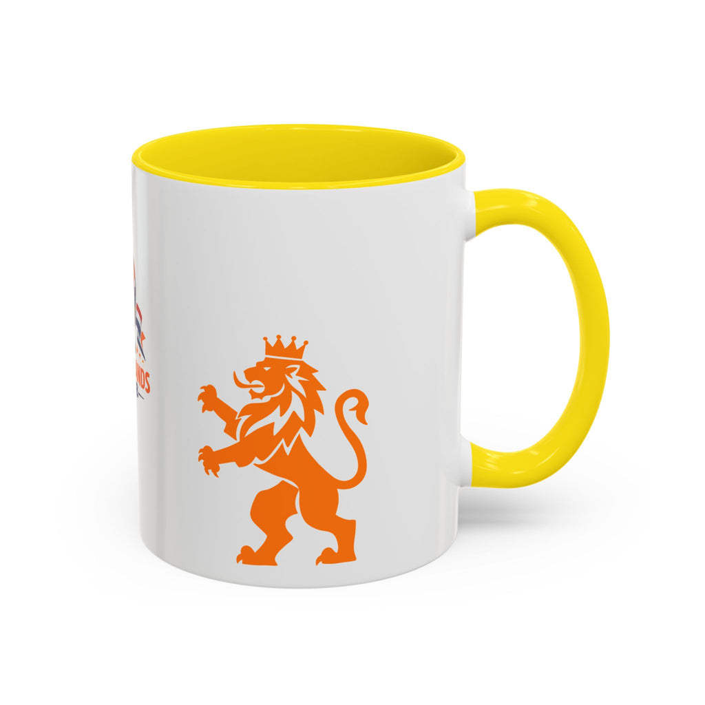 Netherlands 2026 Soccer Fan Coffee Mug — Orange Lion Accent Mug