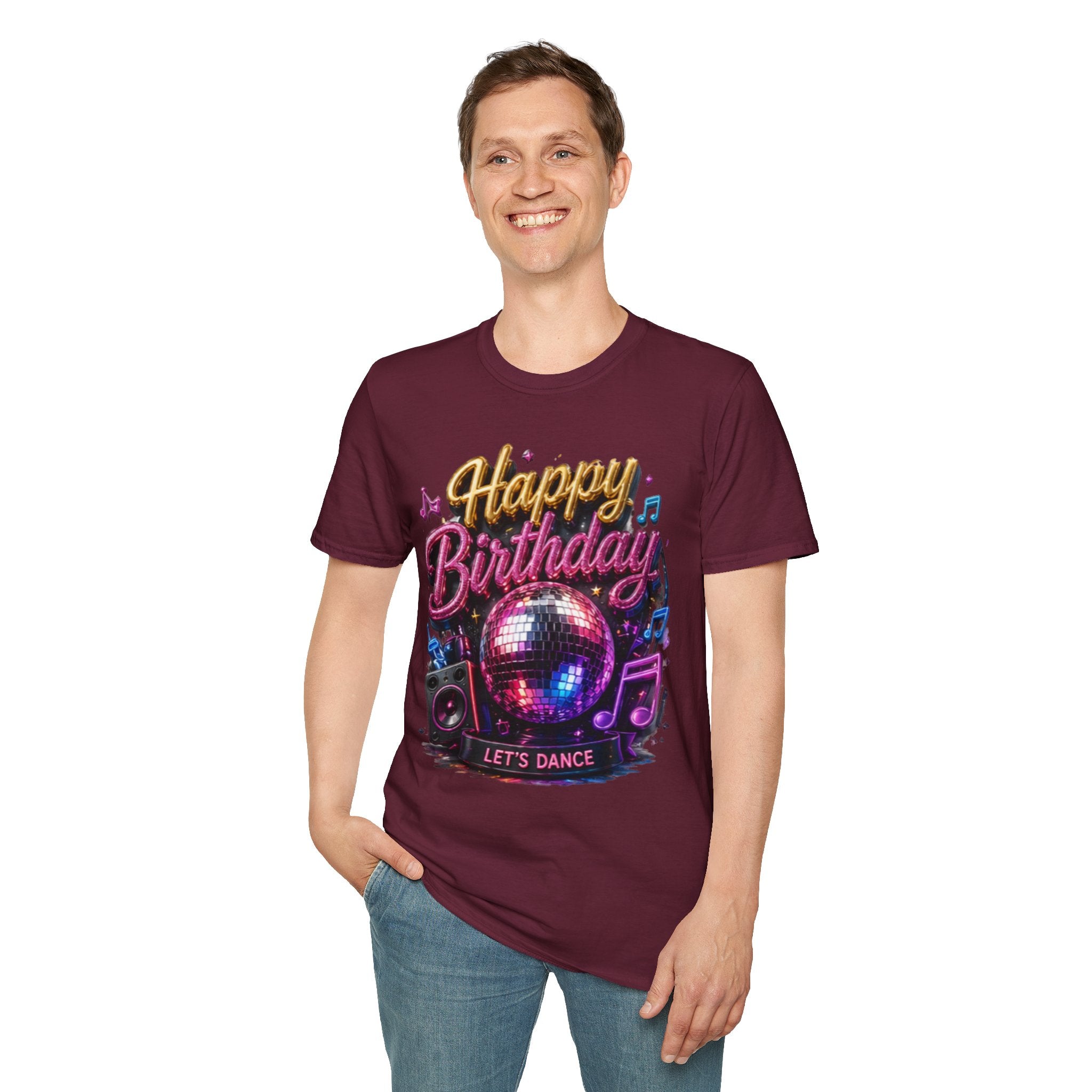 Happy Birthday Disco T-Shirt — Let's Dance Party Tee