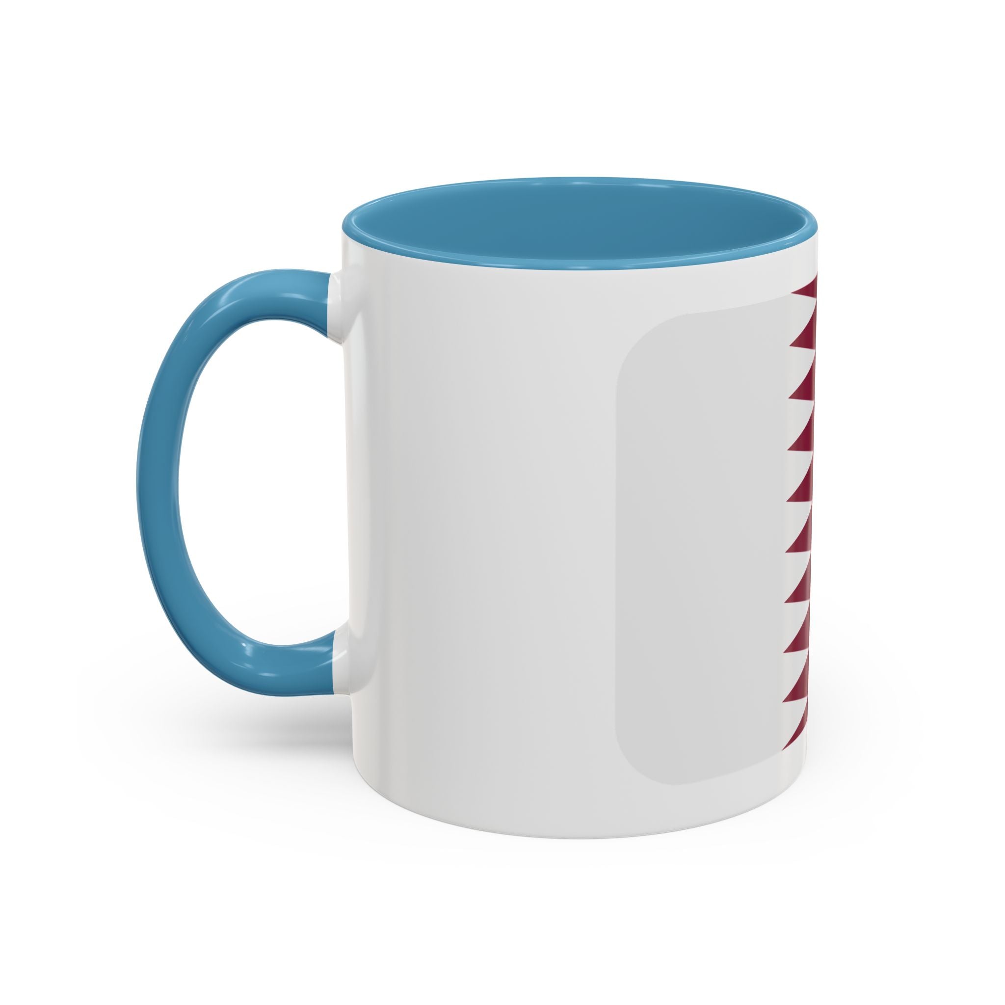 Qatar Flag Accent Coffee Mug – Maroon & White National Pride 11/15oz
