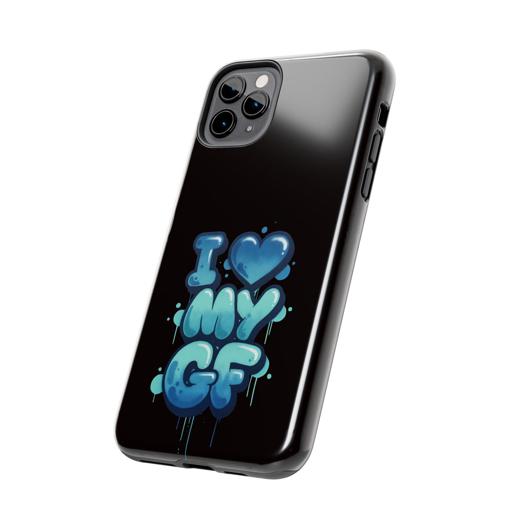 I Love My GF Phone Case — Protective Glossy "I  My GF" Design