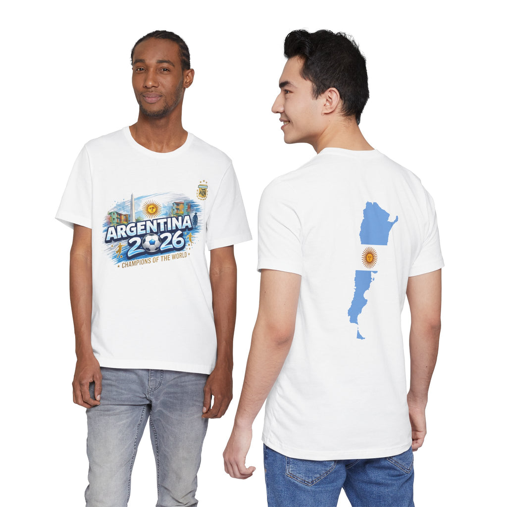 Argentina 2026 Champions T-Shirt — "Champions of the World" Soccer Fan Tee