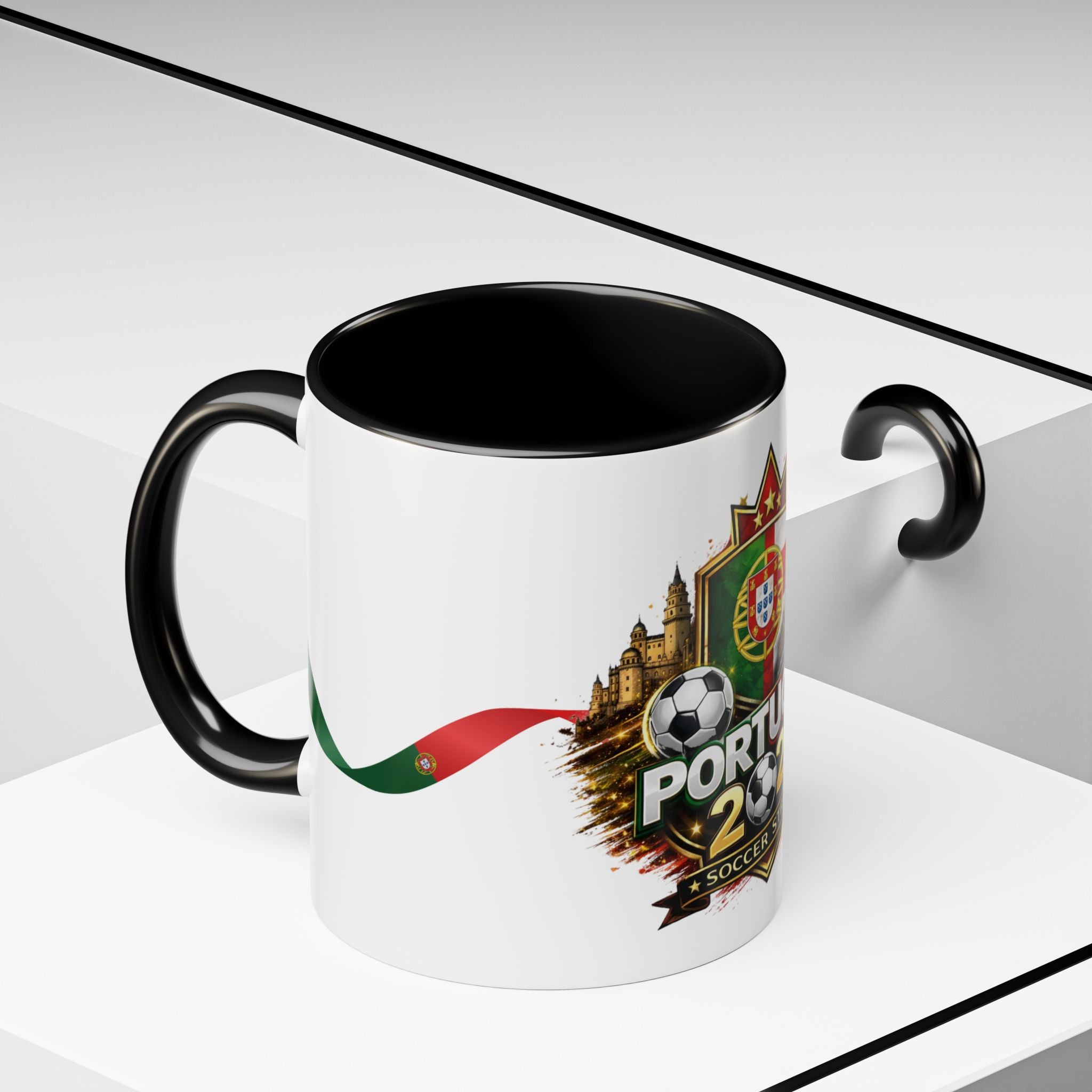 Portugal 2026 Soccer Mug – Portugal Flag & Crest Accent Coffee Cup