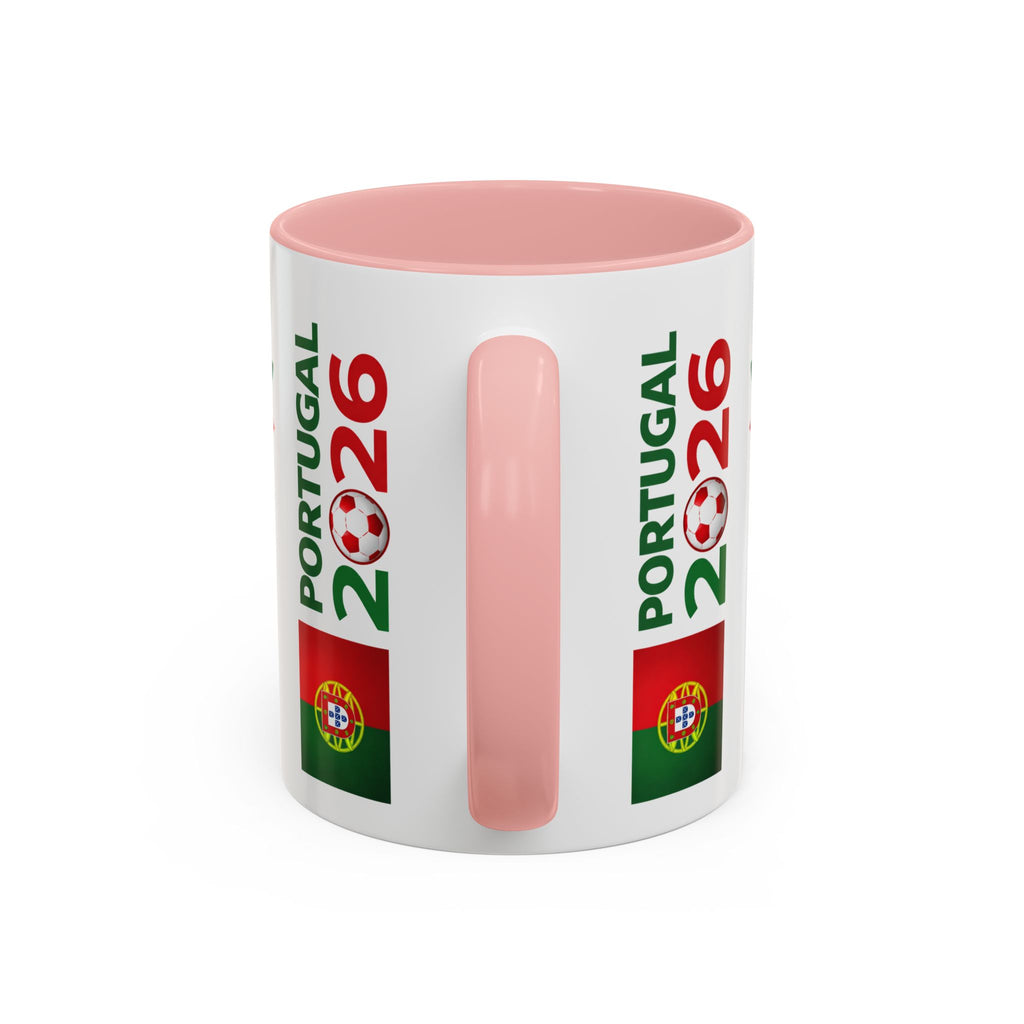Portugal 2026 Soccer Cup Accent Coffee Mug – Portugal 2026 Trophy Design