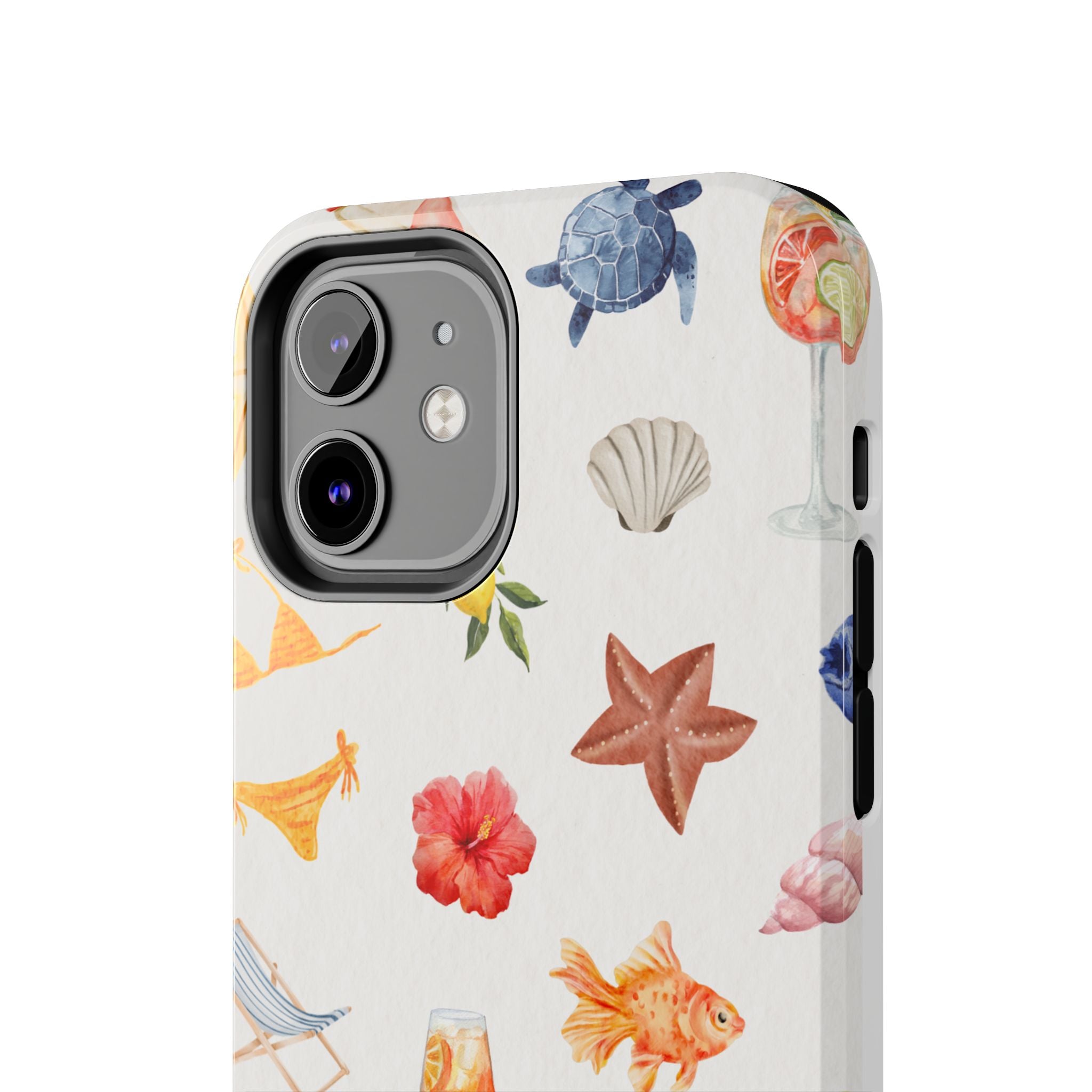 Summer Seashells Pattern Tough Phone Case — Beach Vacation Phone Cover