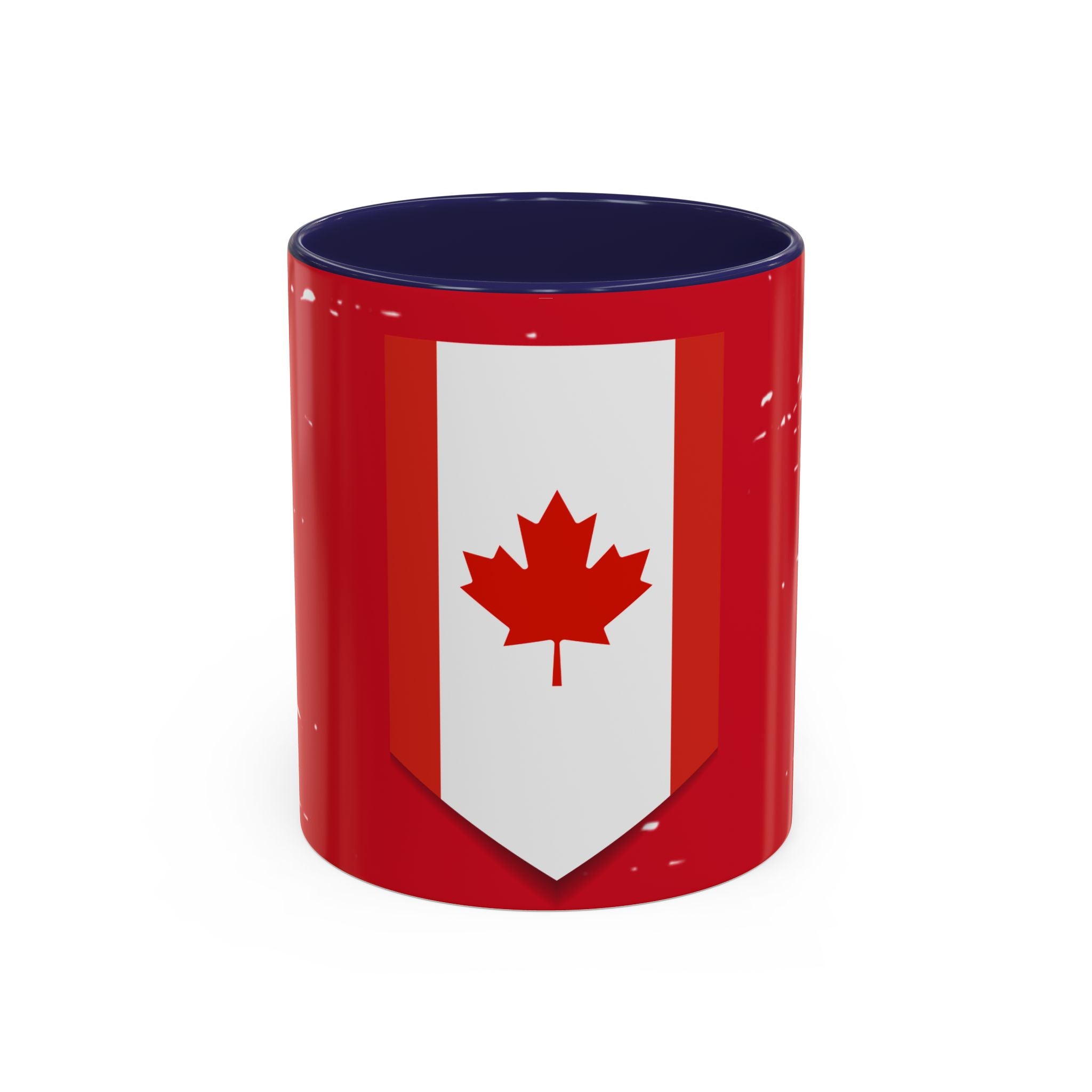Canada Maple Leaf Accent Coffee Mug – Red Canadian Flag Design (11/15 oz)