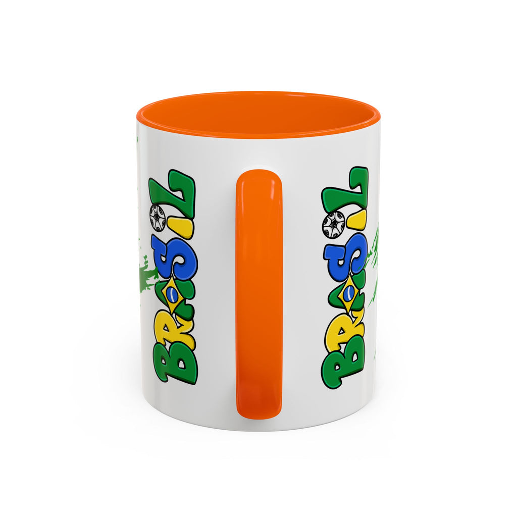 Brazil Flag Accent Coffee Mug — Brasil Pride 11/15oz