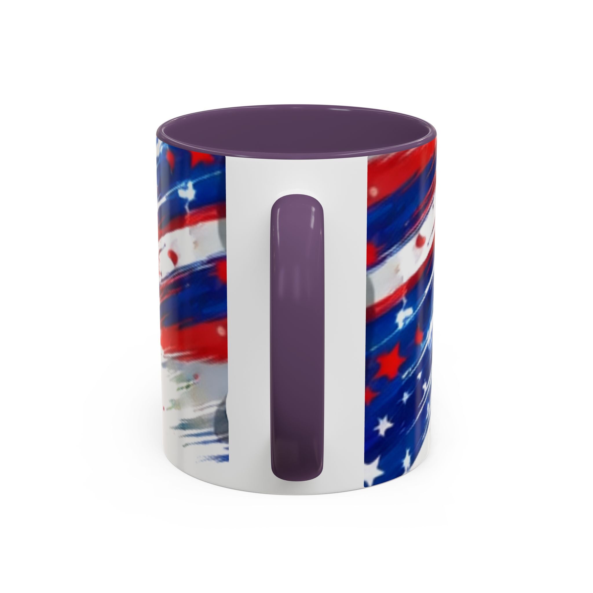 USA 2026 Flag Accent Coffee Mug — Patriotic Fourth of July Drinkware