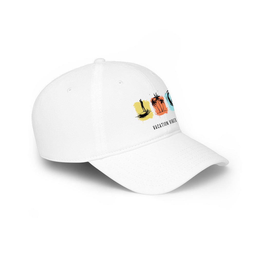 Vacation Vibes Low Profile Baseball Cap — Tropical Palm Beach Hat