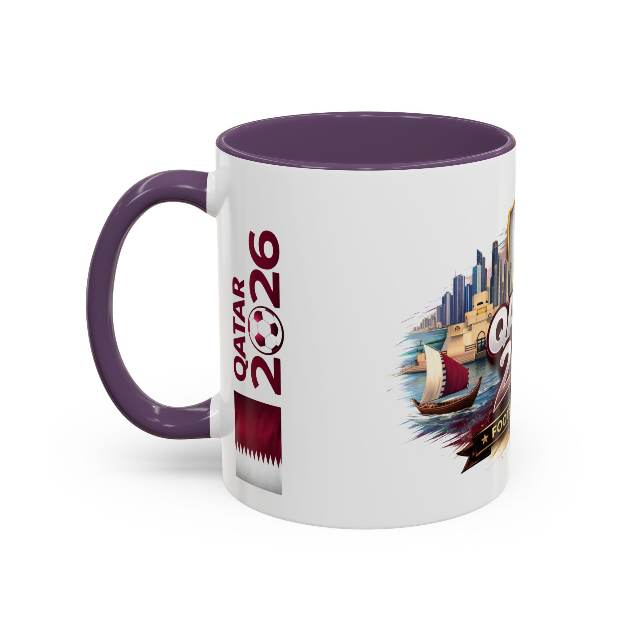 Qatar 2026 Football Passion Accent Coffee Mug (11/15oz)
